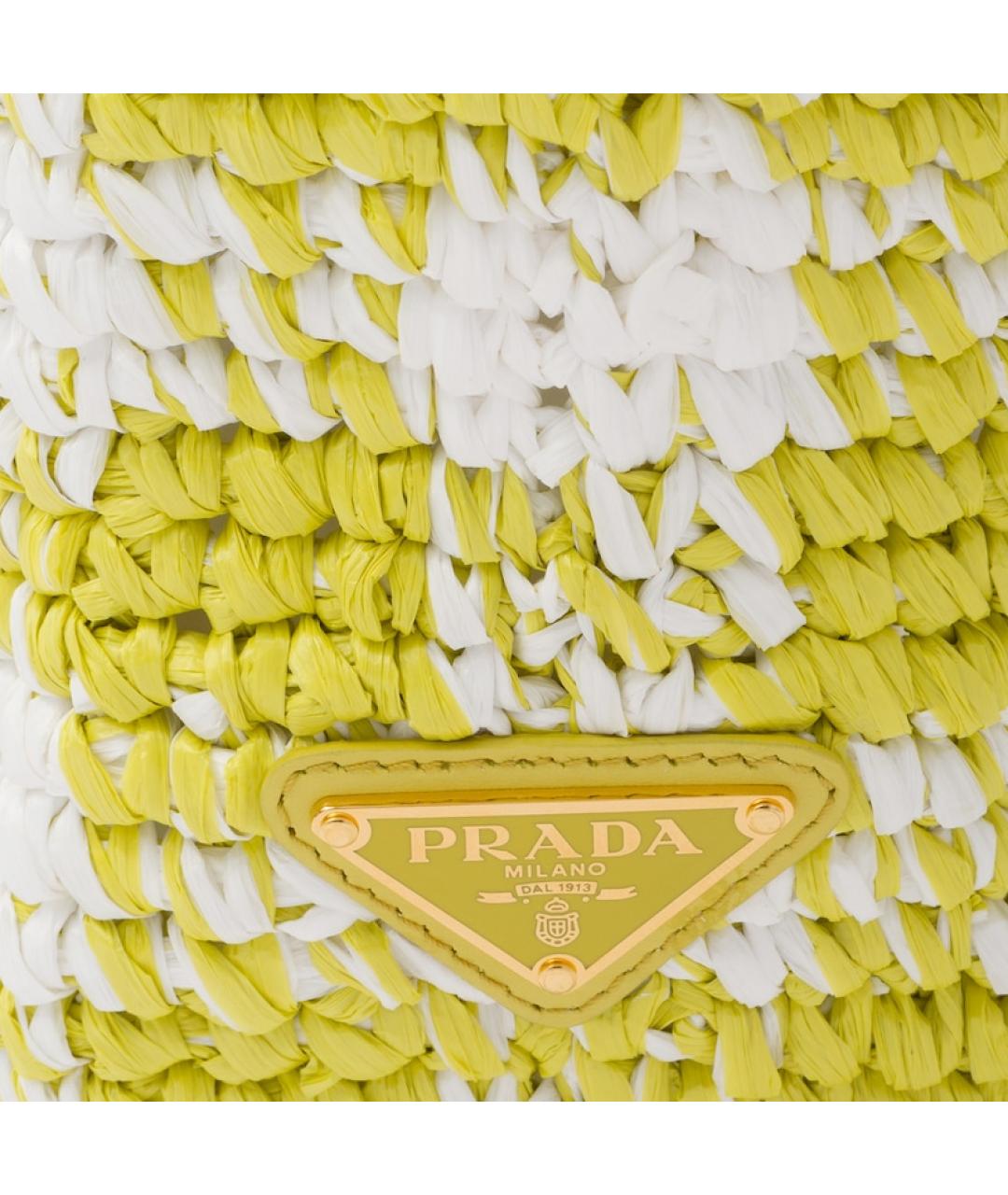 PRADA Желтая сумка через плечо, фото 5