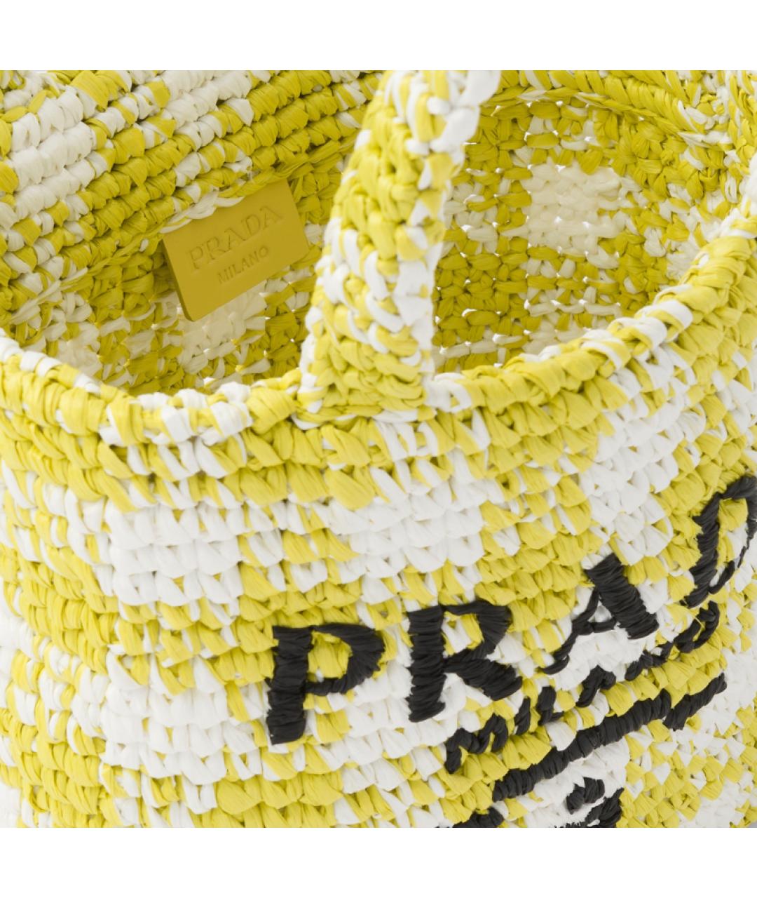 PRADA Желтая сумка через плечо, фото 6