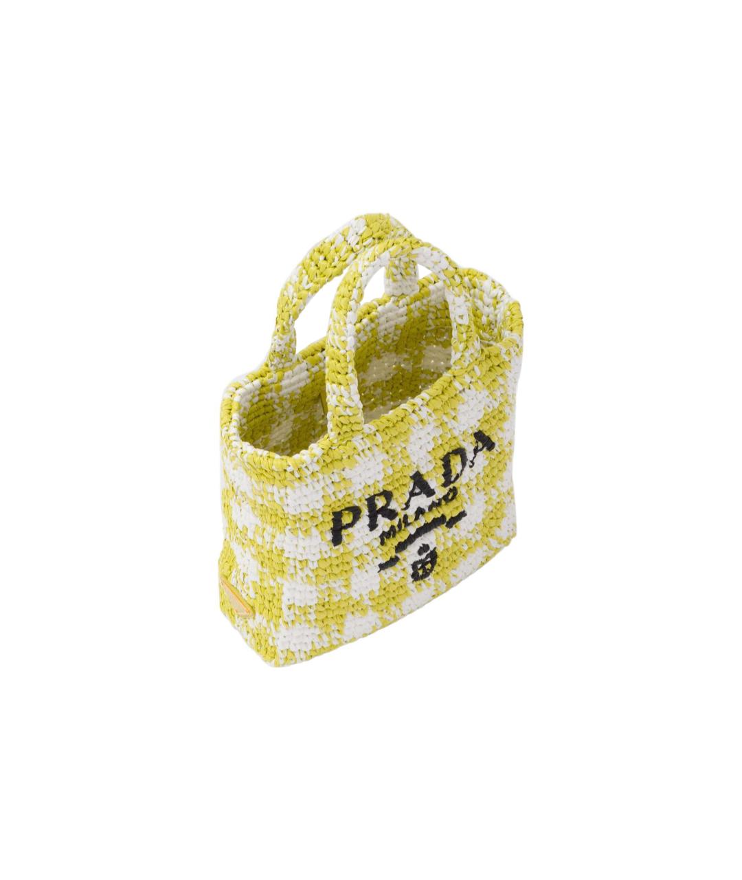 PRADA Желтая сумка через плечо, фото 3