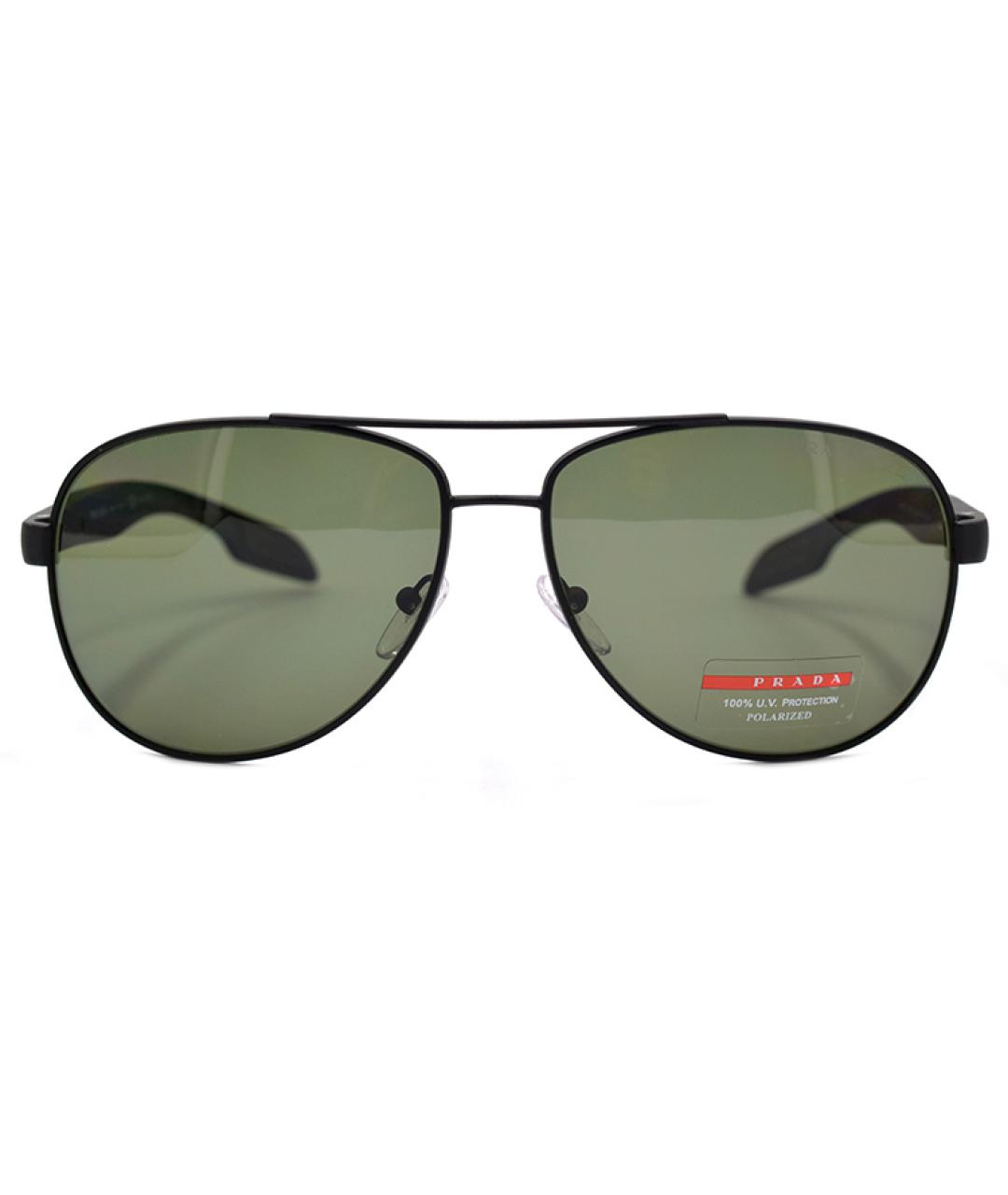 PRADA Черные металлические солнцезащитные очки, фото 2