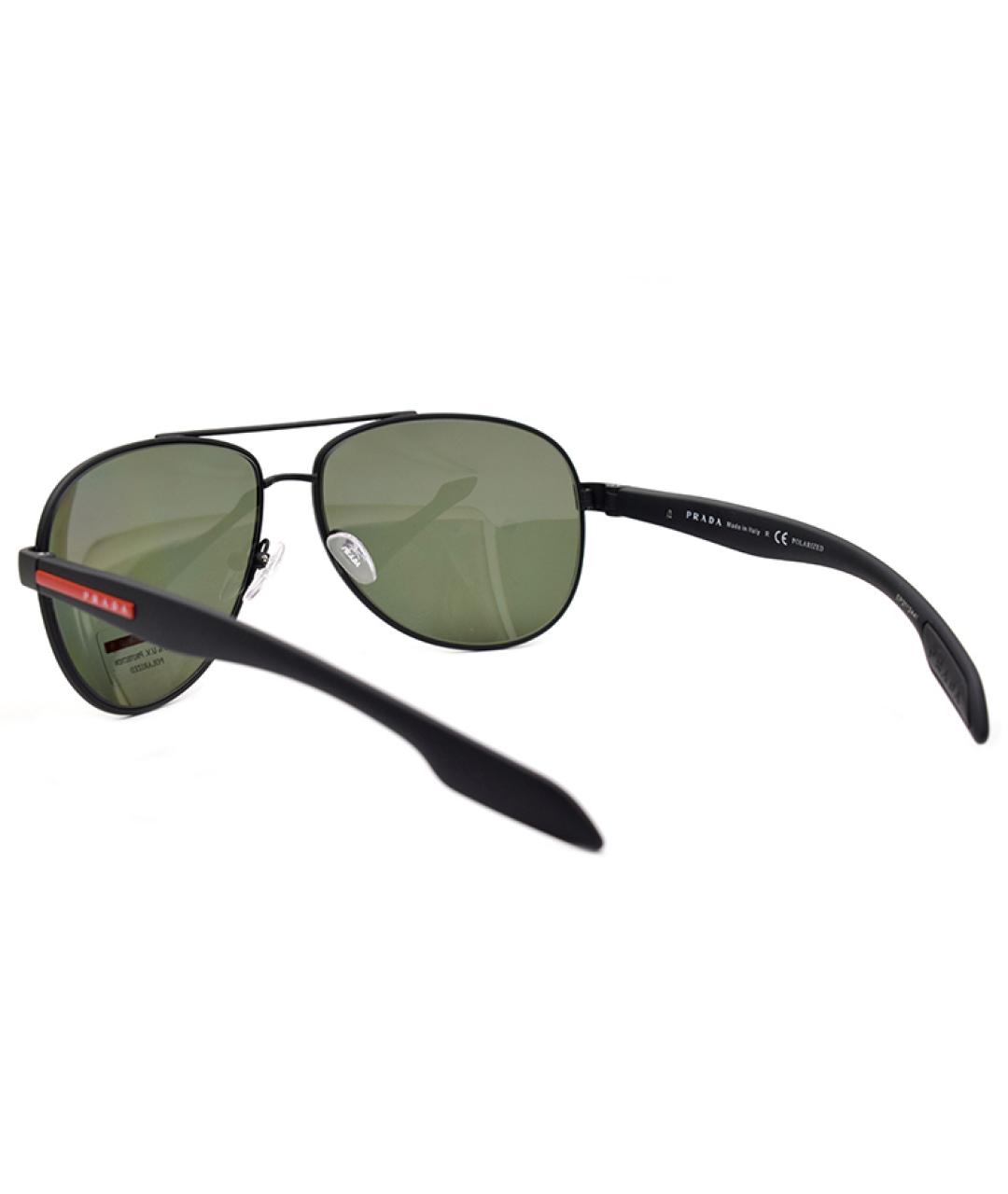 PRADA Черные металлические солнцезащитные очки, фото 3