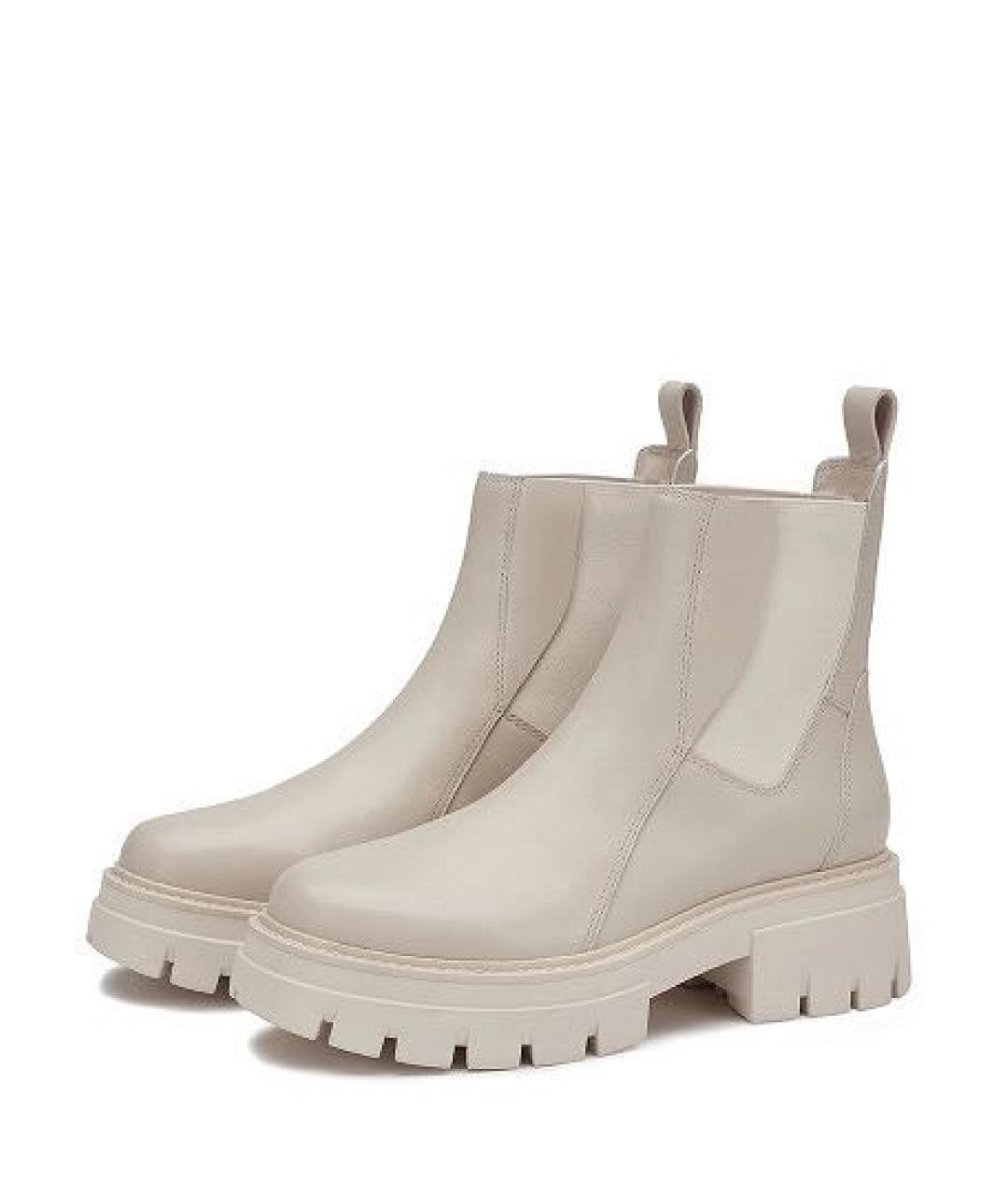 ASH Бежевые кожаные полусапоги, фото 5