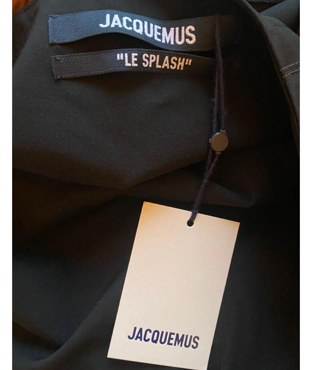 JACQUEMUS Черное шерстяное коктейльное платье, фото 5