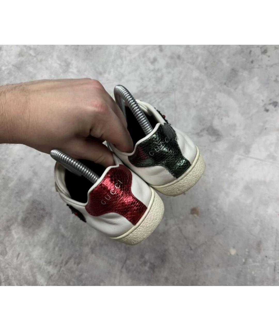 GUCCI Белые кеды, фото 5