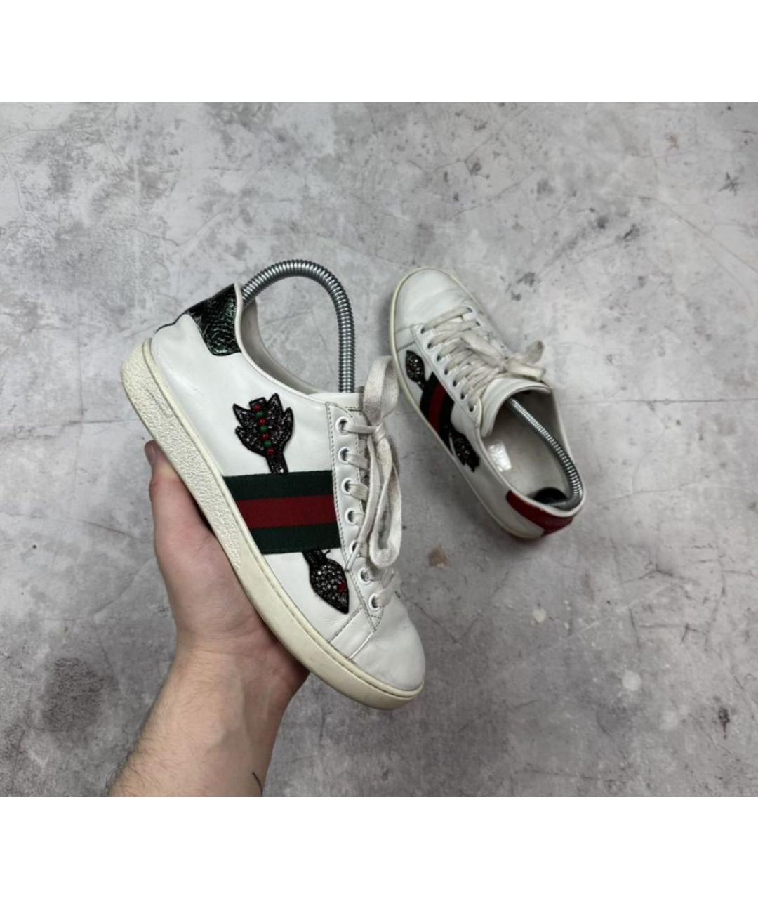 GUCCI Белые кеды, фото 9