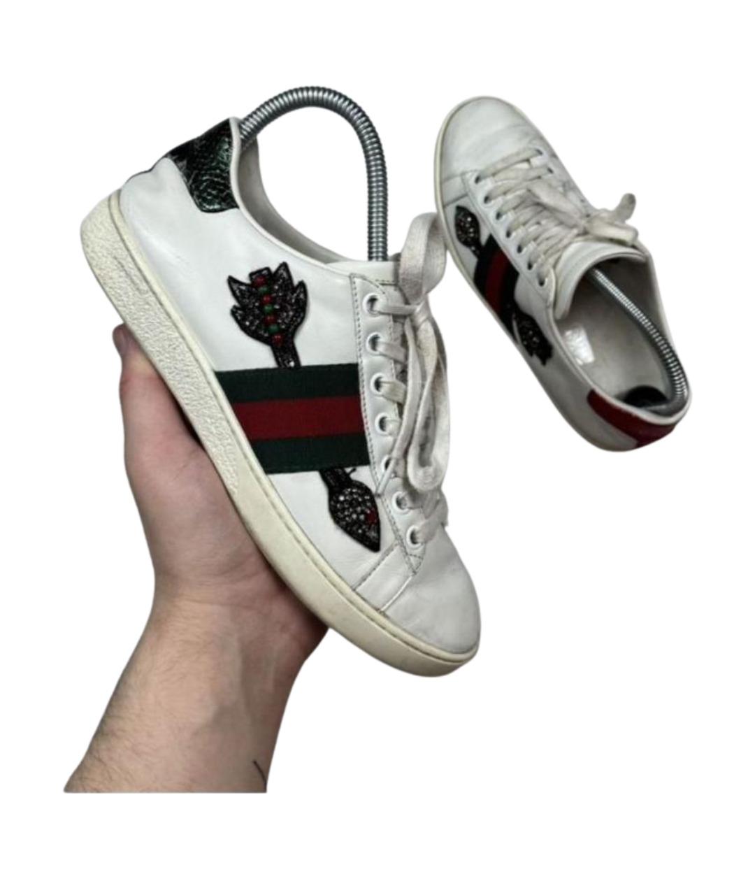 GUCCI Белые кеды, фото 10