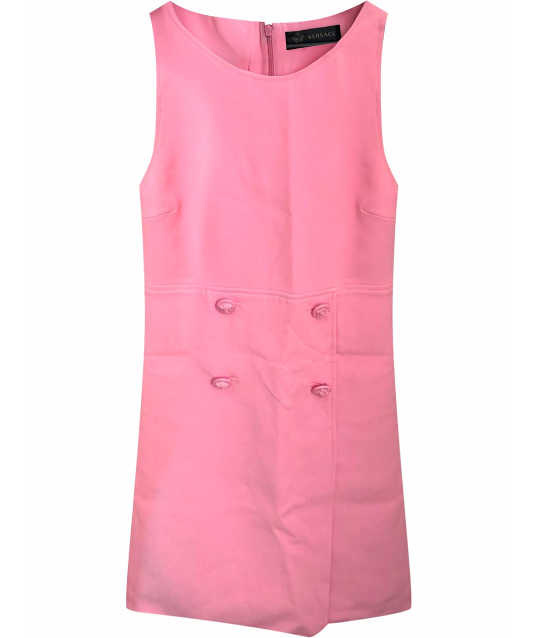 VERSACE Розовое вискозное повседневное платье, фото 1