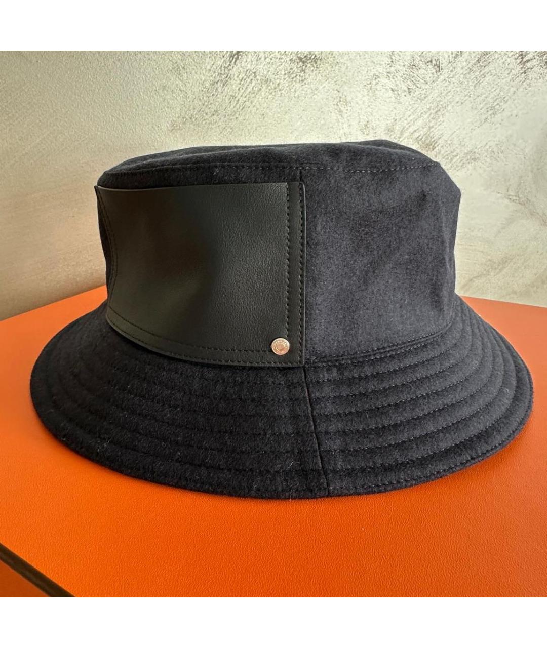 HERMES Антрацитовая кашемировая шляпа, фото 2