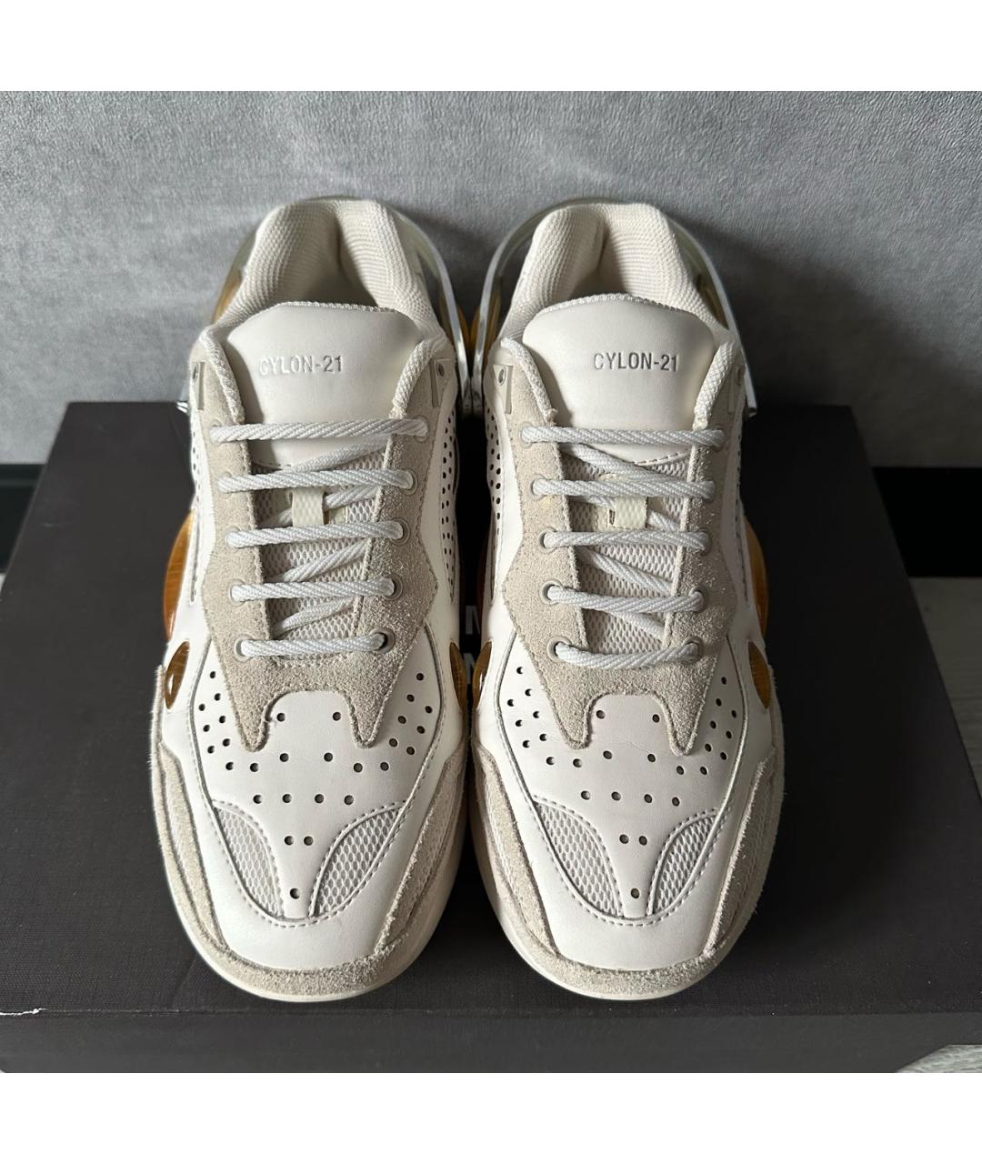 RAF SIMONS Бежевые кожаные низкие кроссовки / кеды, фото 2