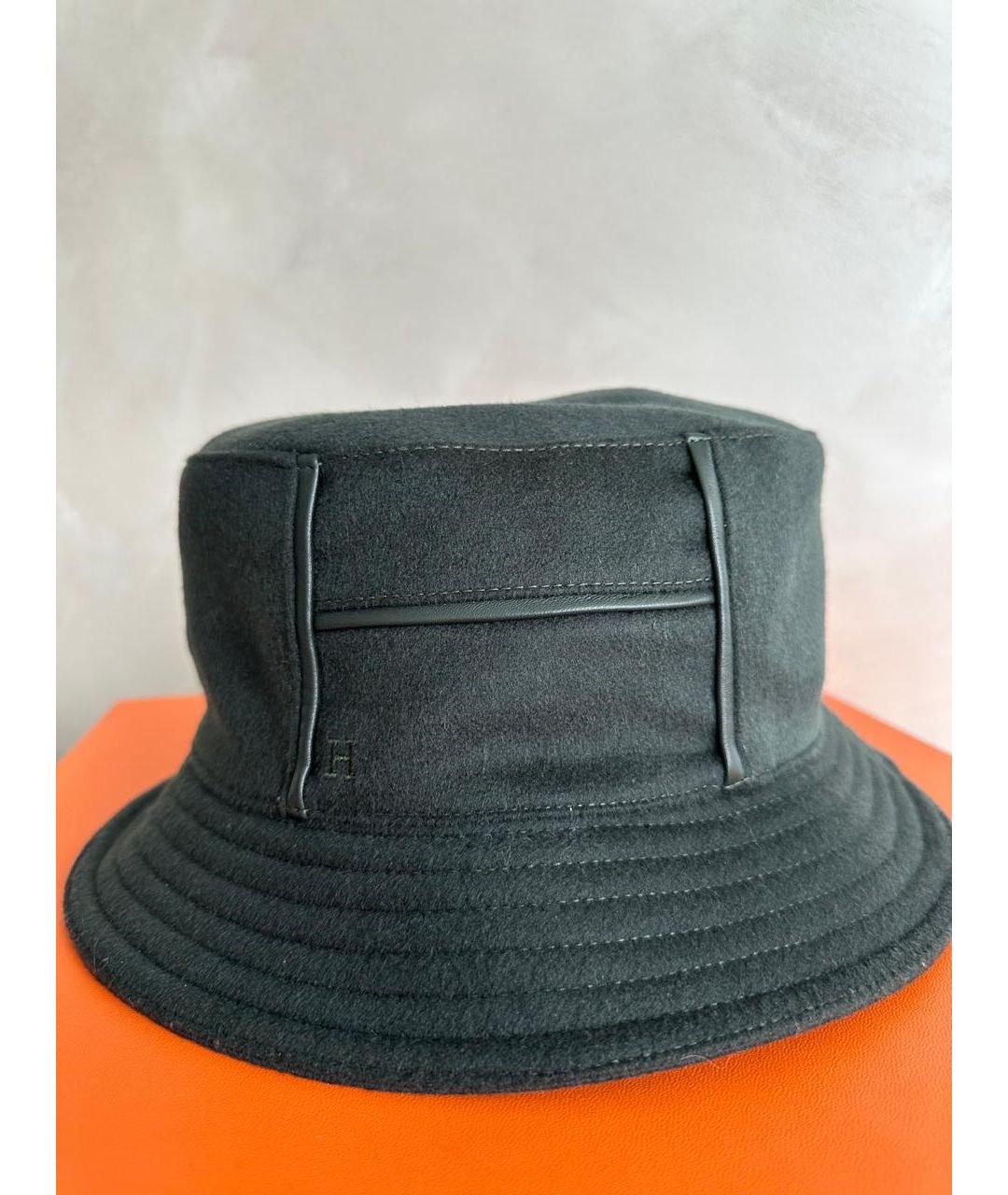 HERMES Зеленая кашемировая шляпа, фото 8