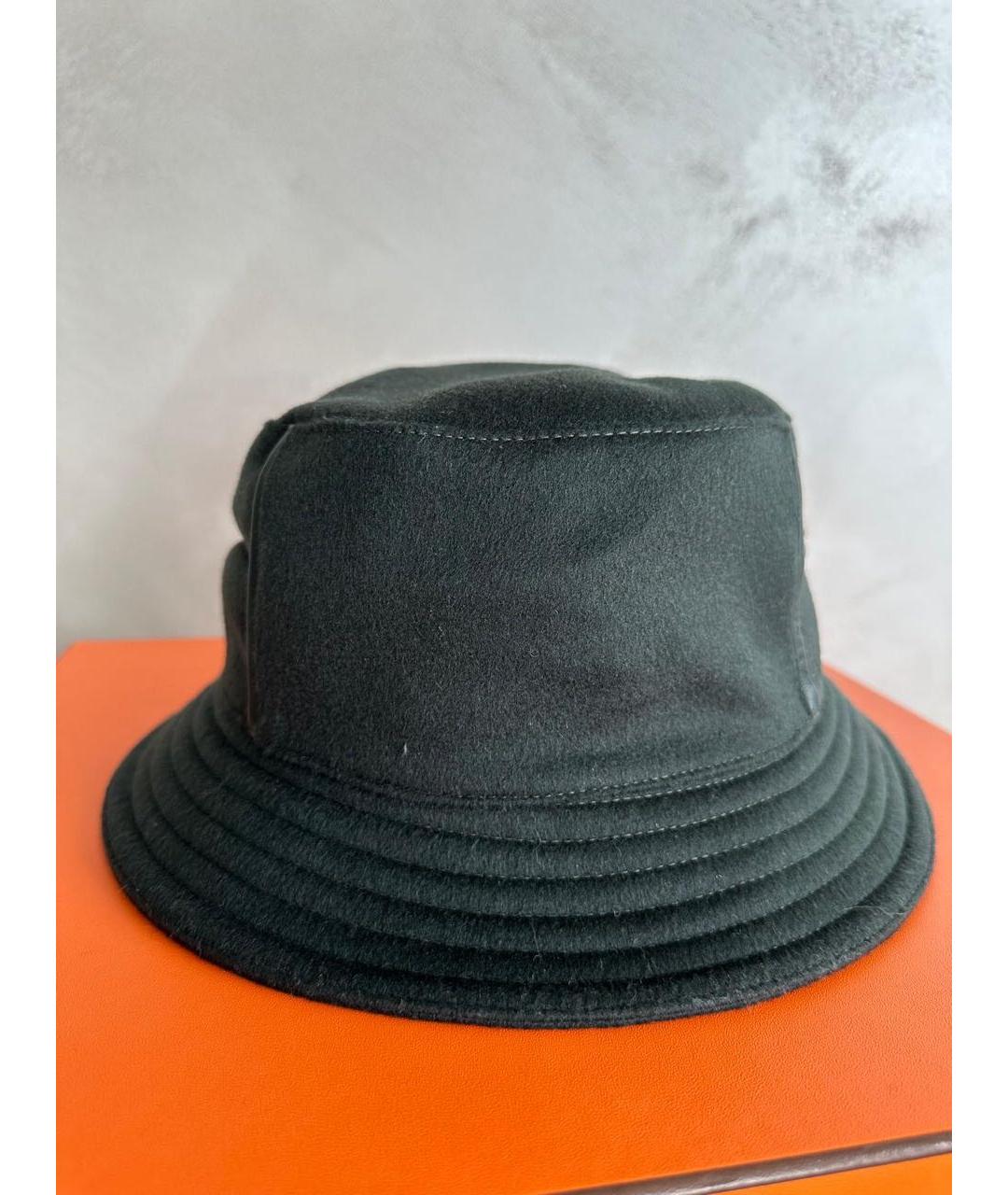 HERMES Зеленая кашемировая шляпа, фото 2