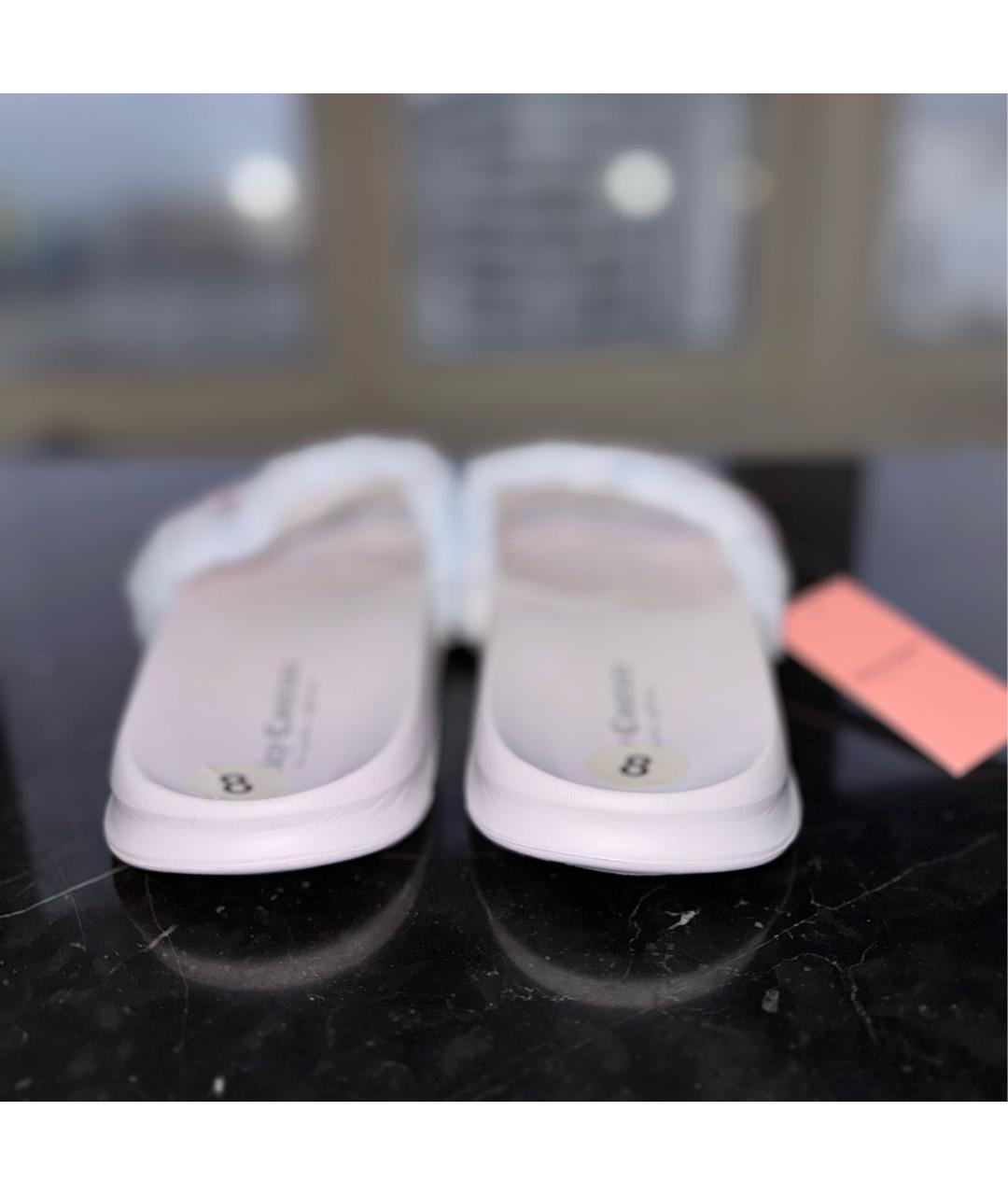 JUICY COUTURE Белые резиновые шлепанцы, фото 4