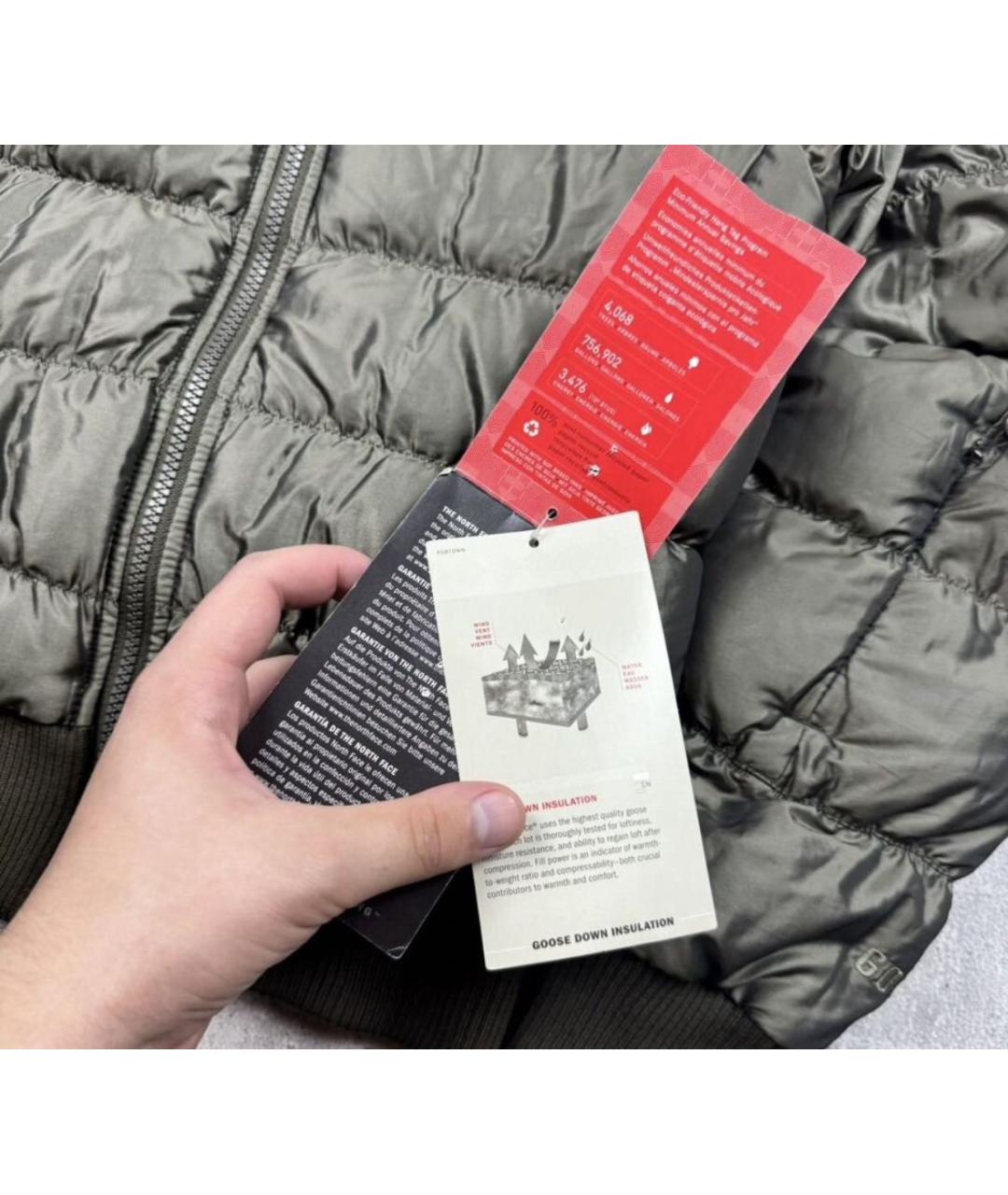 THE NORTH FACE Хаки пуховик, фото 2