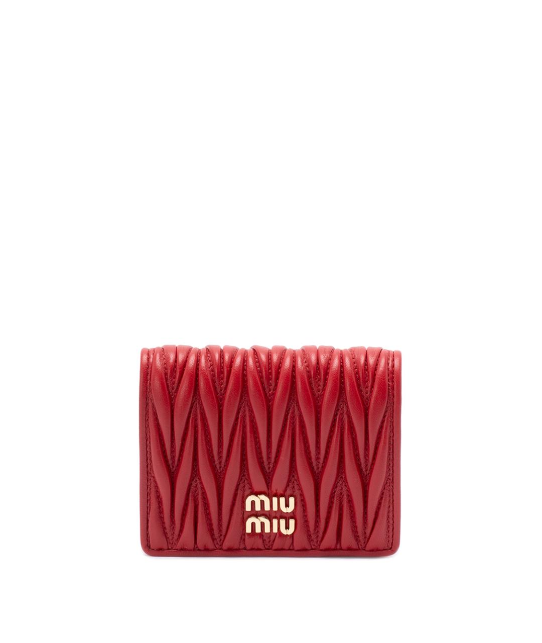 MIU MIU Красный кожаный кошелек, фото 1