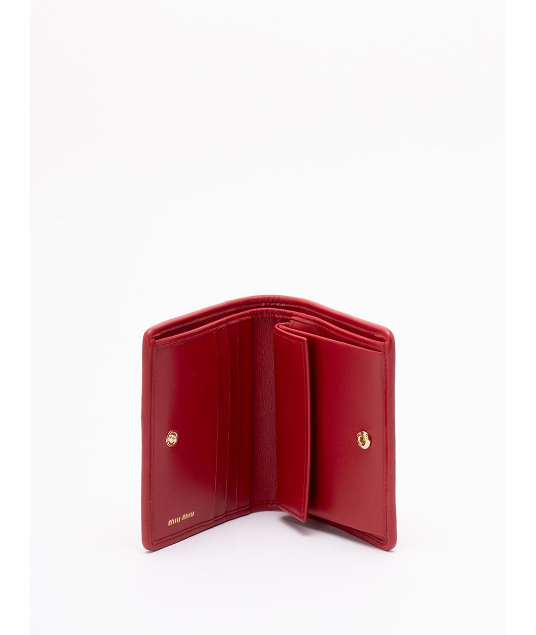 MIU MIU Красный кожаный кошелек, фото 3