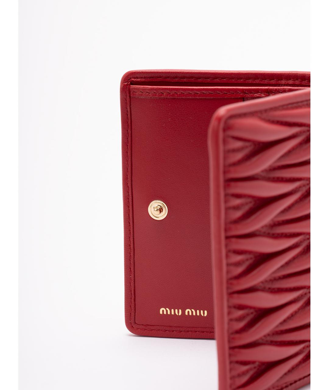 MIU MIU Красный кожаный кошелек, фото 5