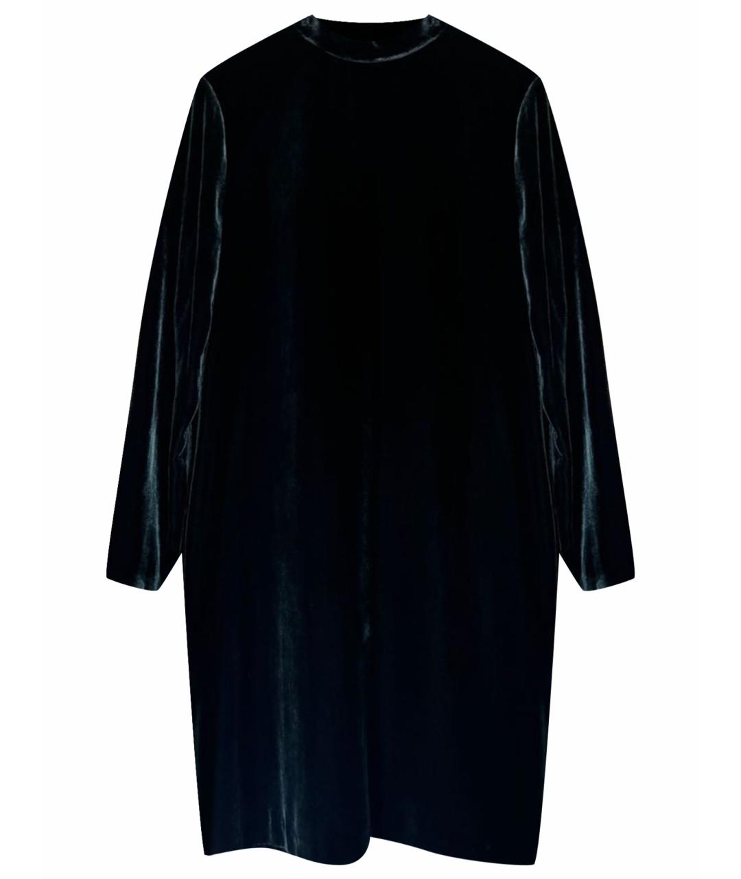 MAX MARA Темно-синее бархатное вечернее платье, фото 1