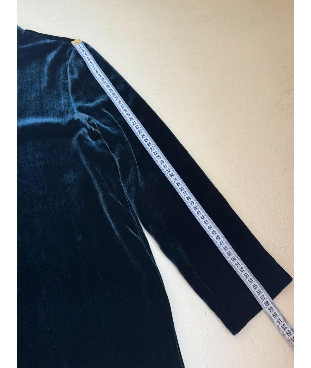 MAX MARA Темно-синее бархатное вечернее платье, фото 5