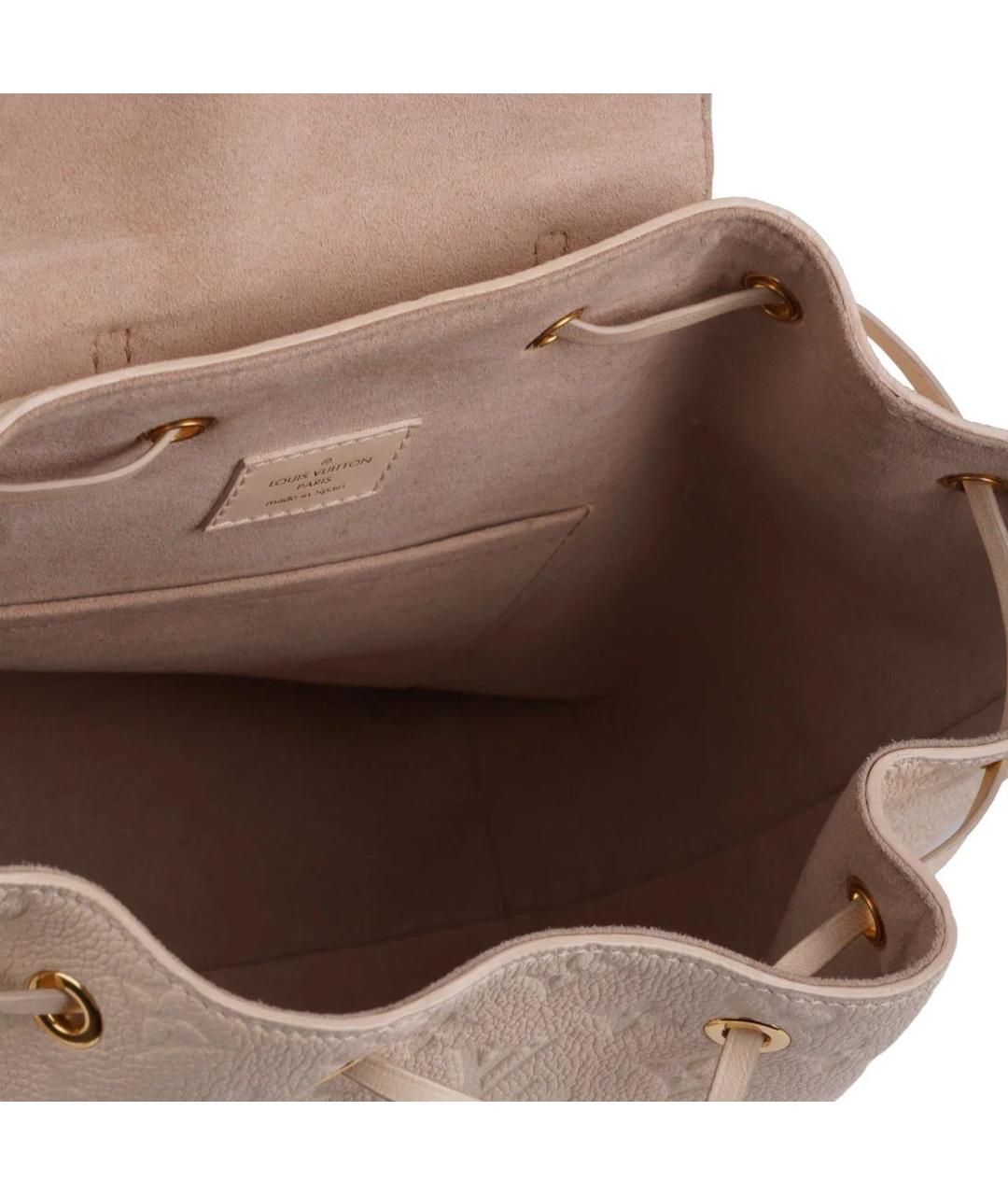 LOUIS VUITTON Бежевый кожаный рюкзак, фото 6