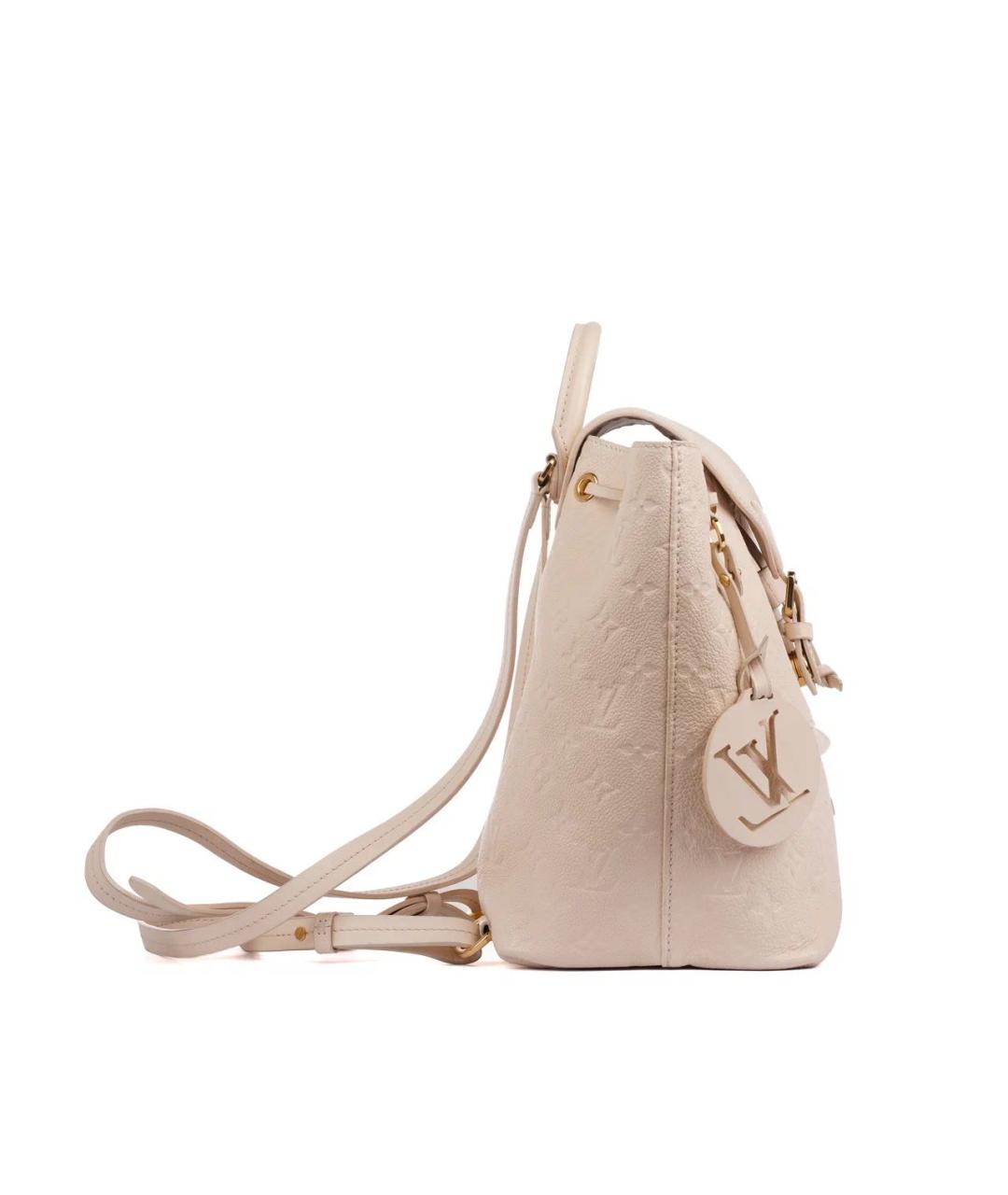 LOUIS VUITTON Бежевый кожаный рюкзак, фото 4