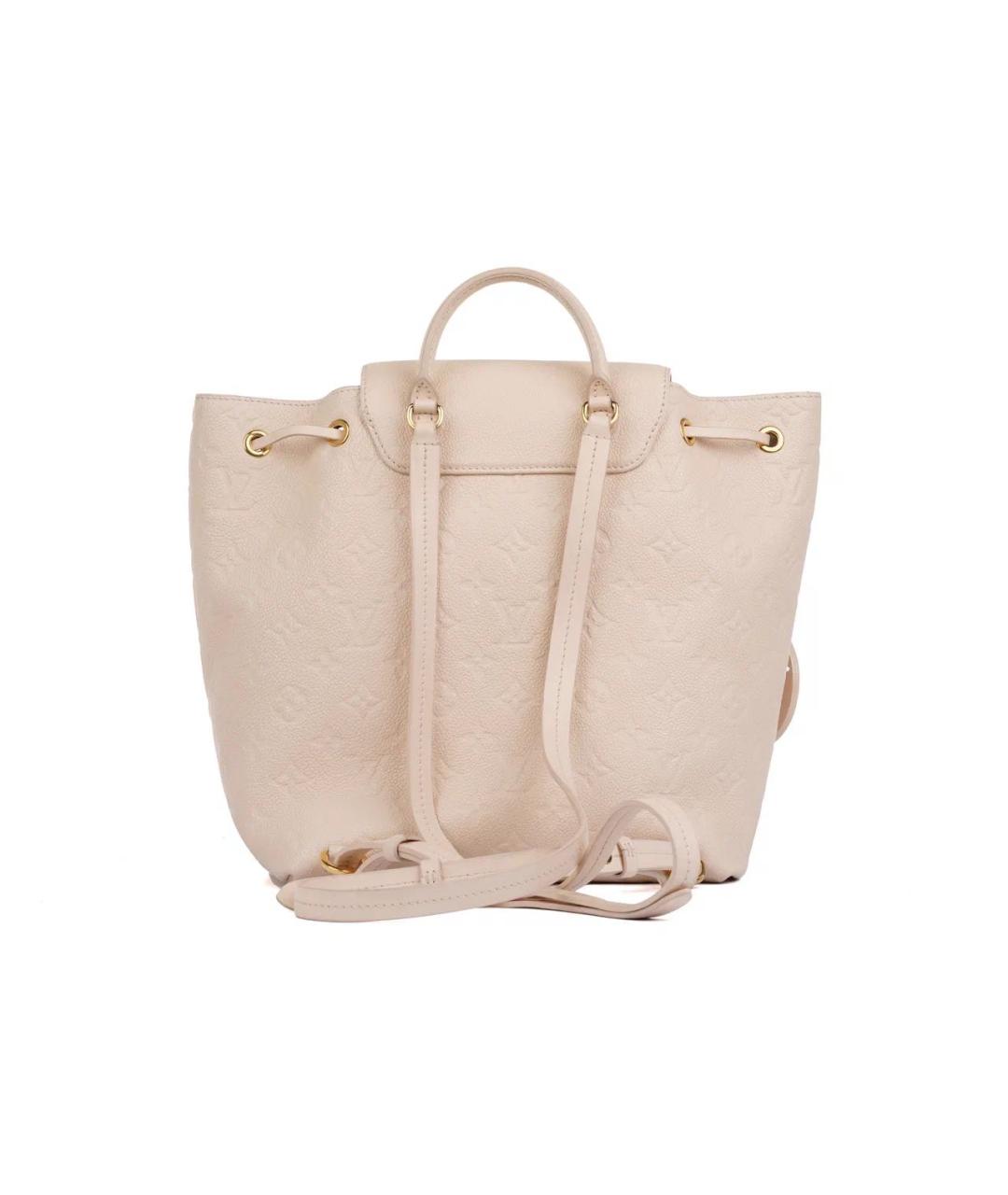 LOUIS VUITTON Бежевый кожаный рюкзак, фото 3