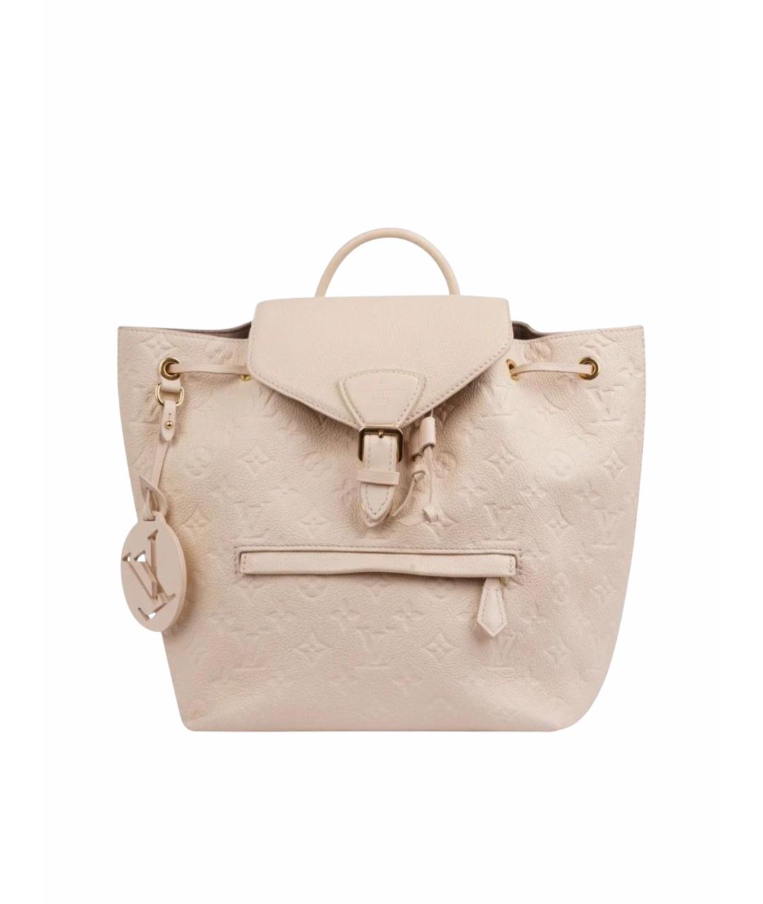 LOUIS VUITTON Бежевый кожаный рюкзак, фото 1