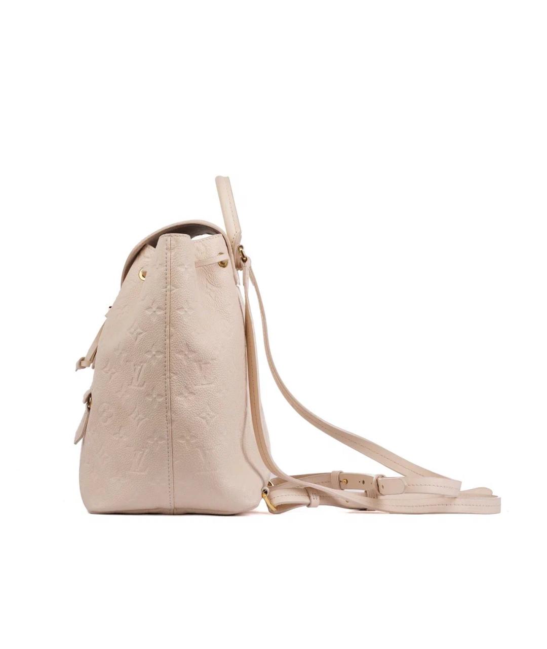 LOUIS VUITTON Бежевый кожаный рюкзак, фото 5