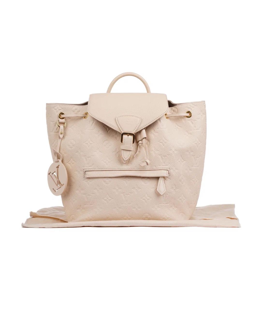LOUIS VUITTON Бежевый кожаный рюкзак, фото 2