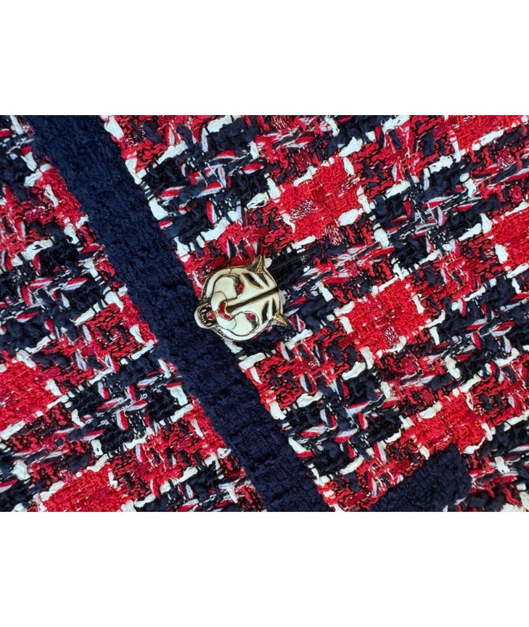 GUCCI Красное твидовое повседневное платье, фото 7