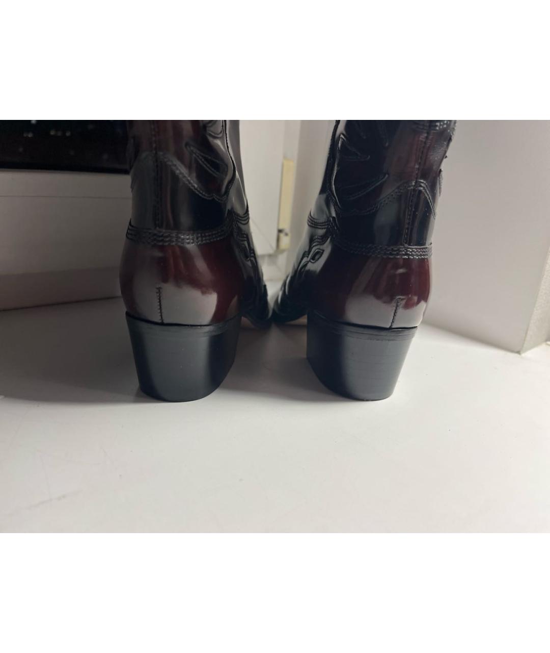 GANNI Черные кожаные сапоги, фото 3