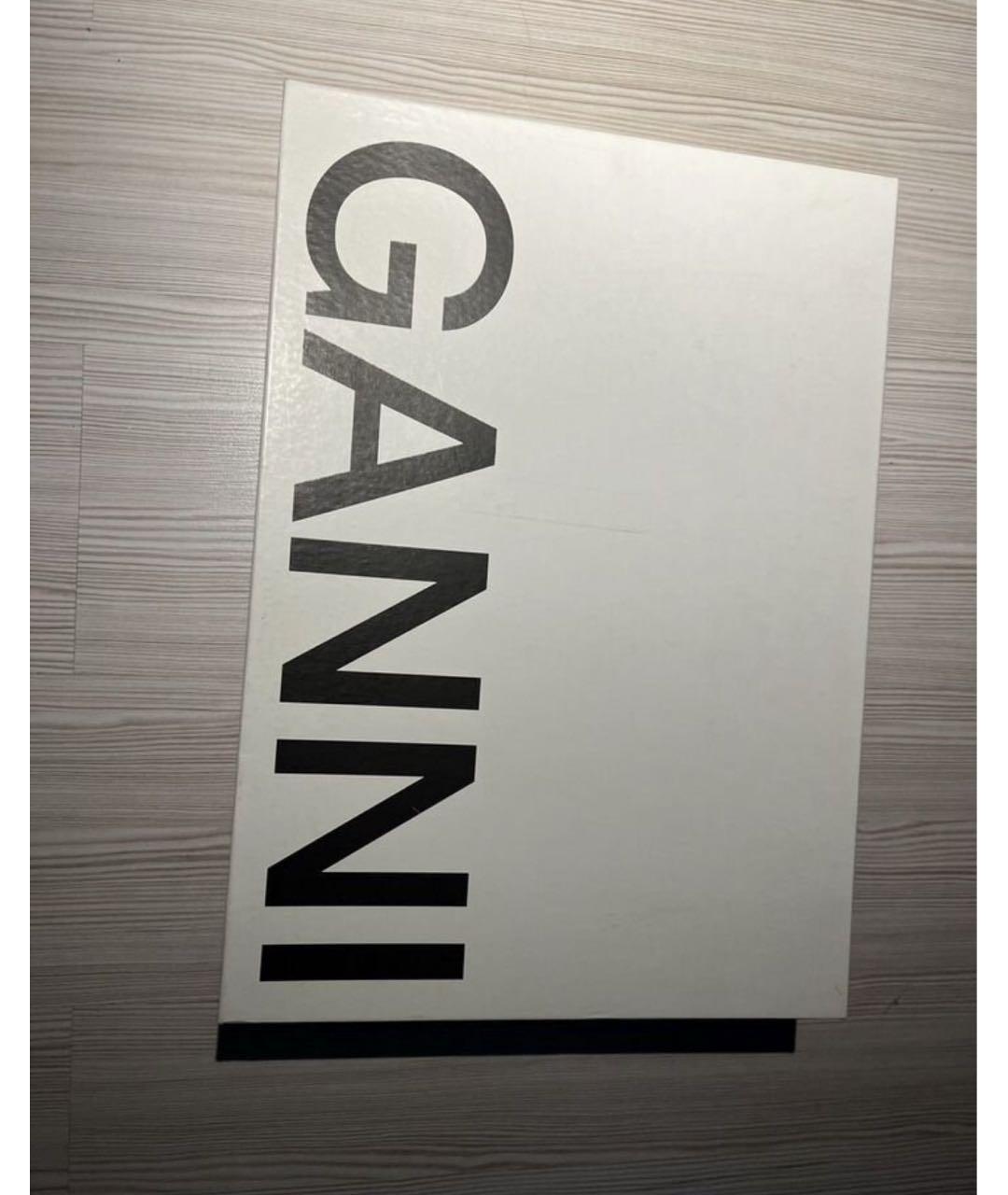 GANNI Черные кожаные сапоги, фото 8