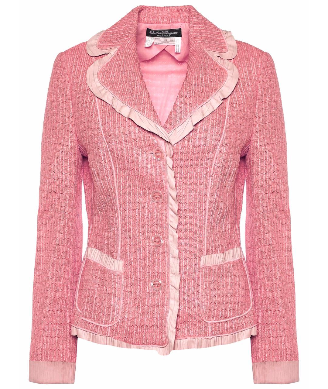 FERRAGAMO Оранжевый вискозный жакет/пиджак, фото 1