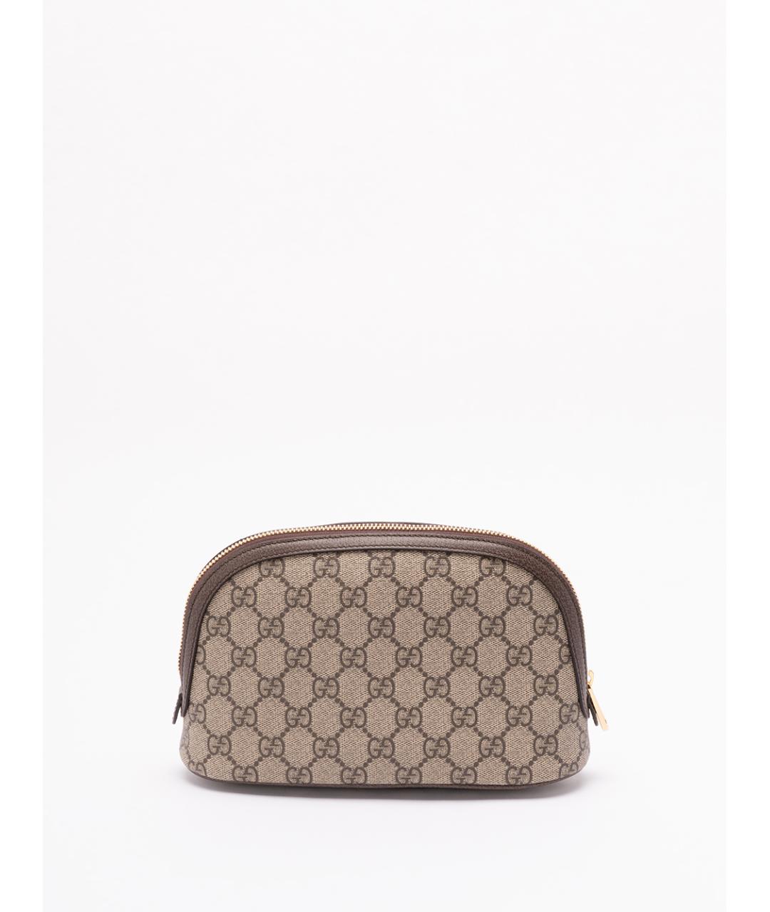 GUCCI Бежевая тканевая косметичка, фото 2