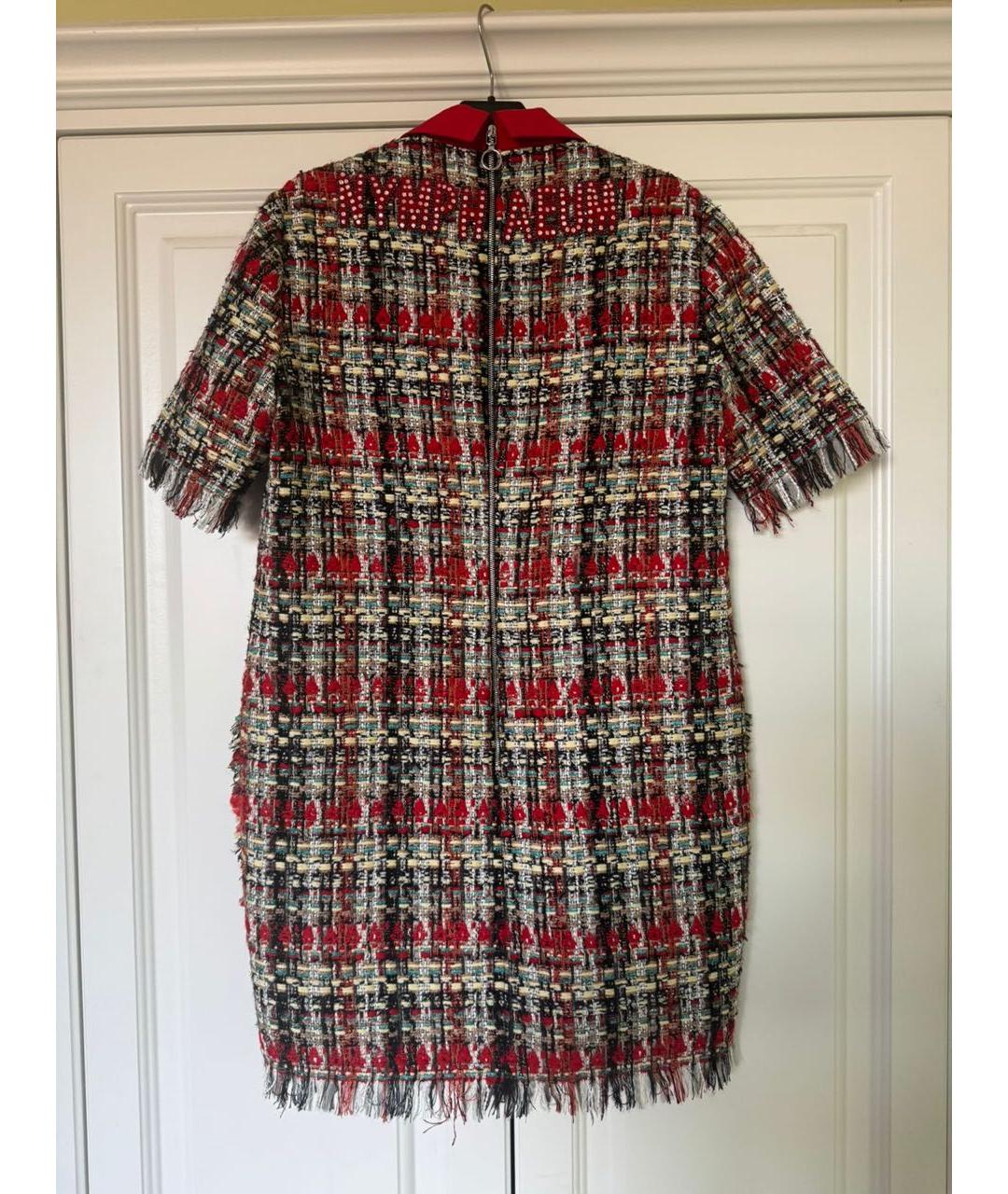 GUCCI Красное твидовое повседневное платье, фото 2