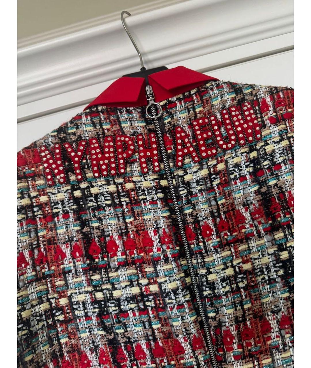 GUCCI Красное твидовое повседневное платье, фото 3