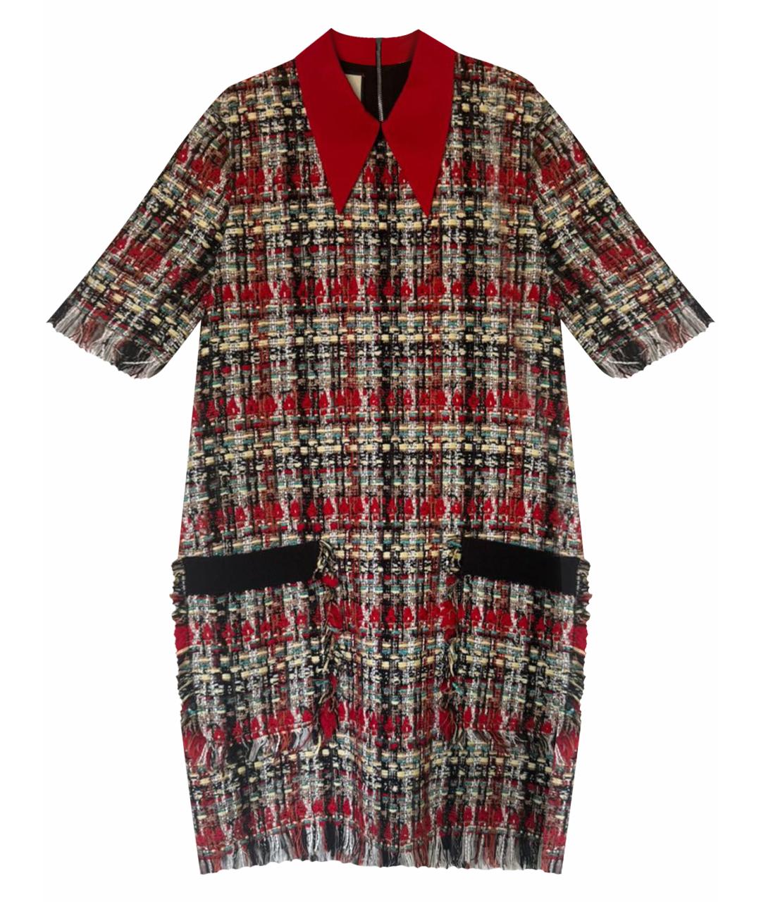 GUCCI Красное твидовое повседневное платье, фото 1