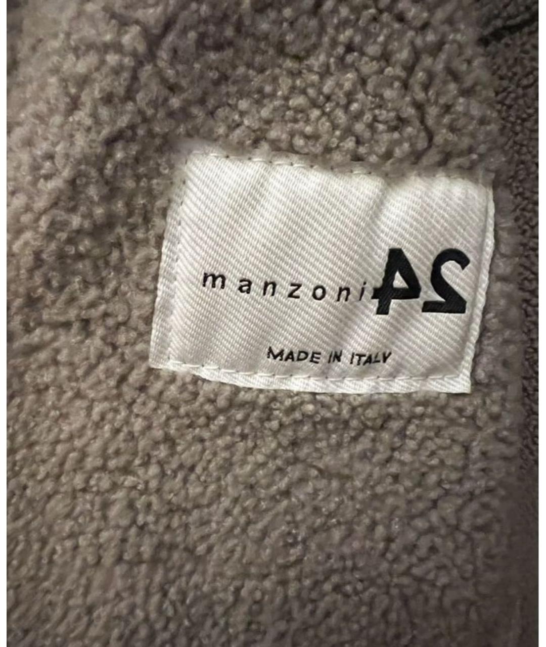 MANZONI 24 Бежевая кожаная дубленка, фото 3