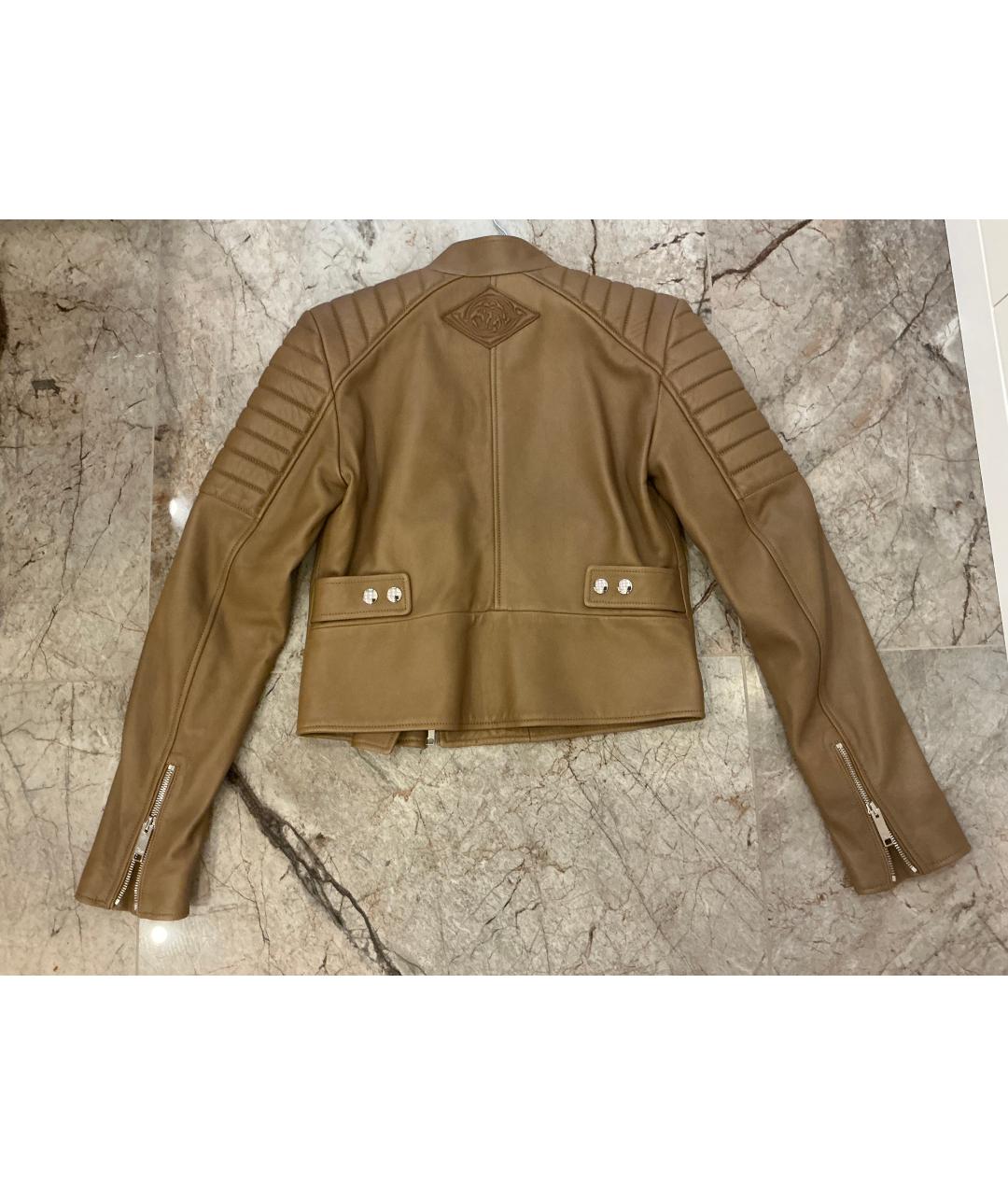 CHRISTIAN DIOR Коричневая кожаная куртка, фото 3