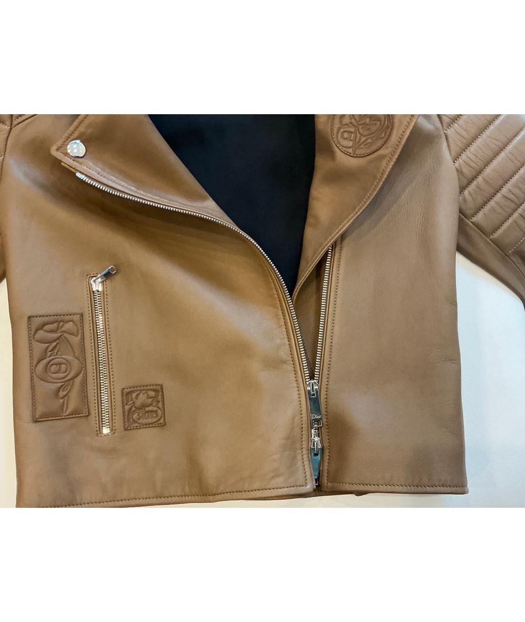 CHRISTIAN DIOR Коричневая кожаная куртка, фото 5