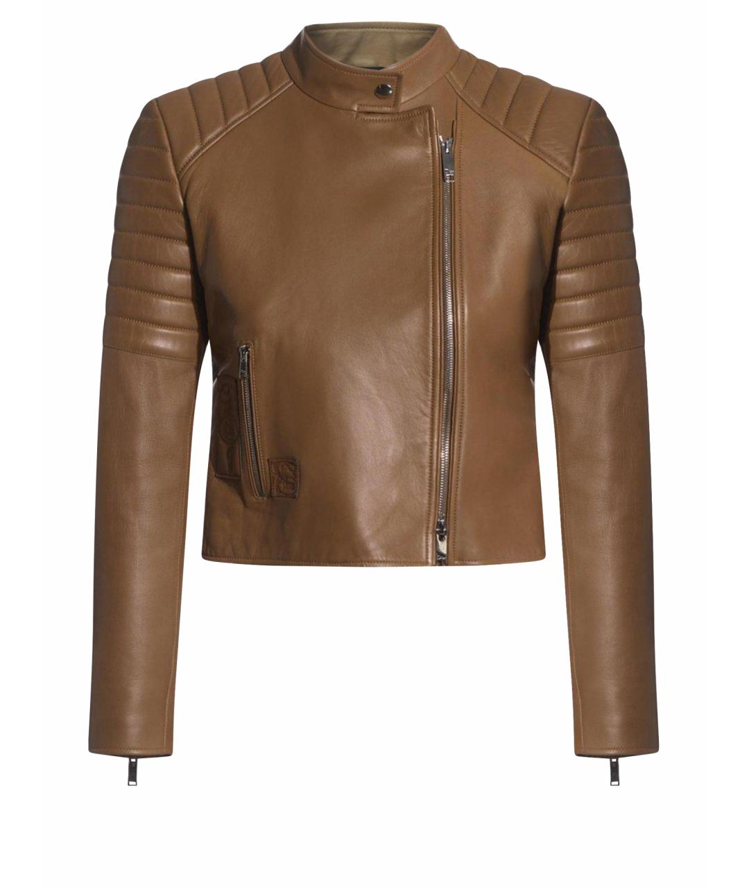 CHRISTIAN DIOR Коричневая кожаная куртка, фото 1