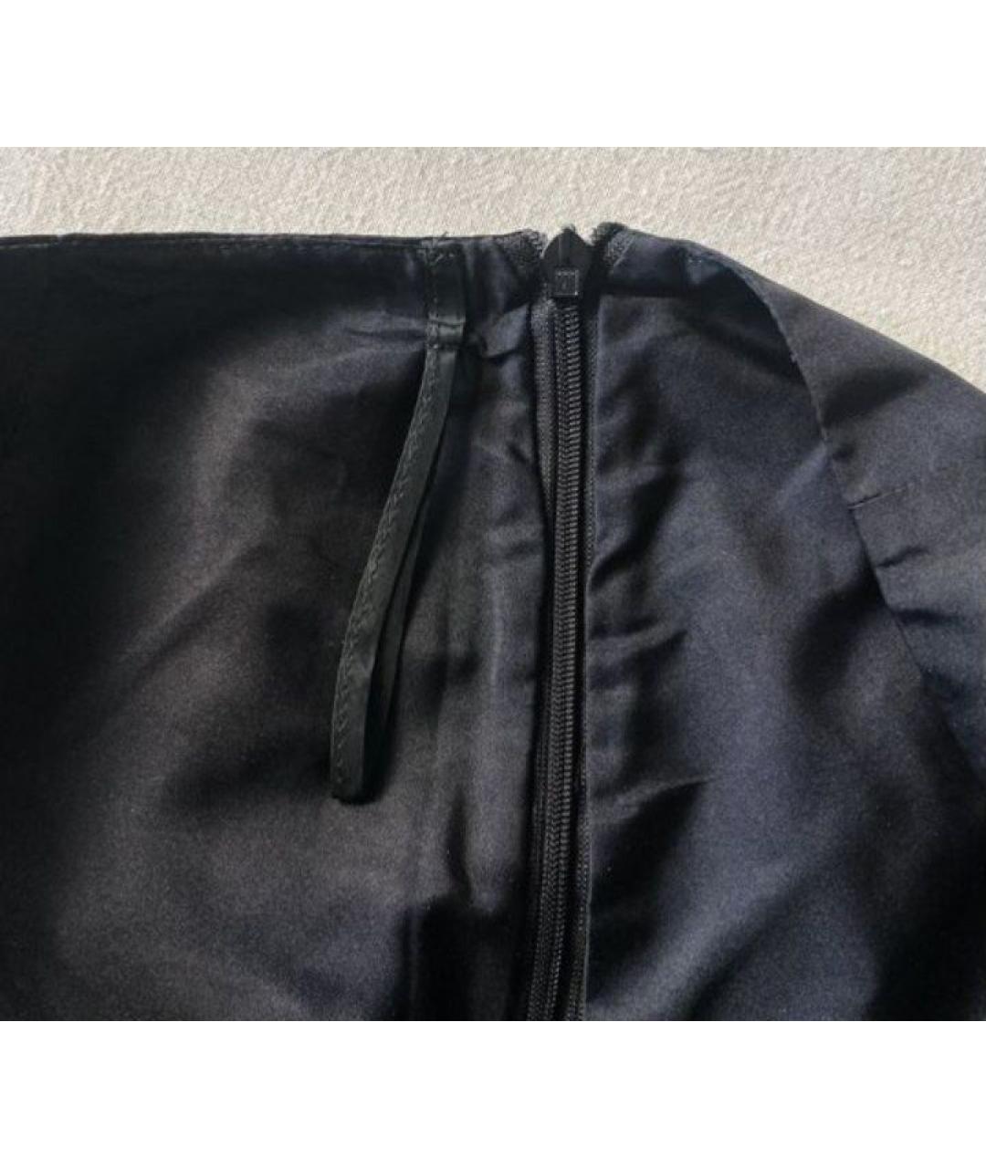 PRADA Черная шелковая юбка мини, фото 3