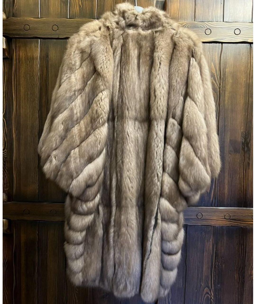 BRASCHI Бежевая меховая шуба, фото 2