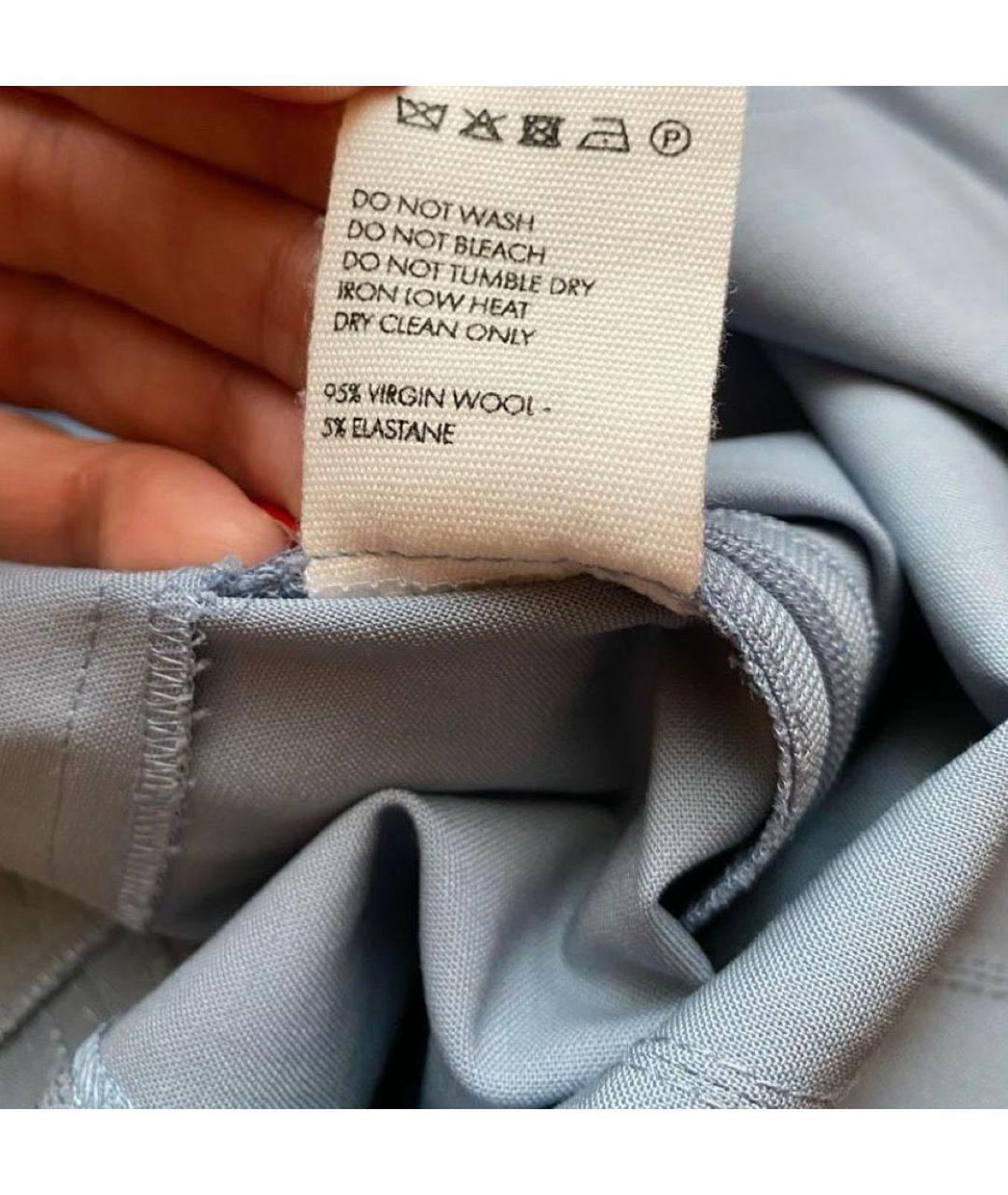 JACQUEMUS Голубое шерстяное коктейльное платье, фото 4