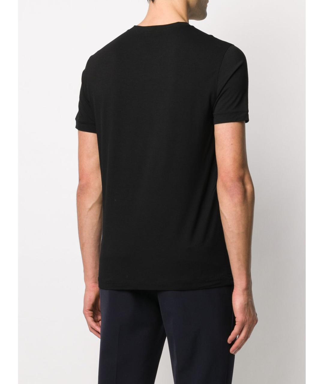 GIORGIO ARMANI Черная вискозная футболка, фото 3