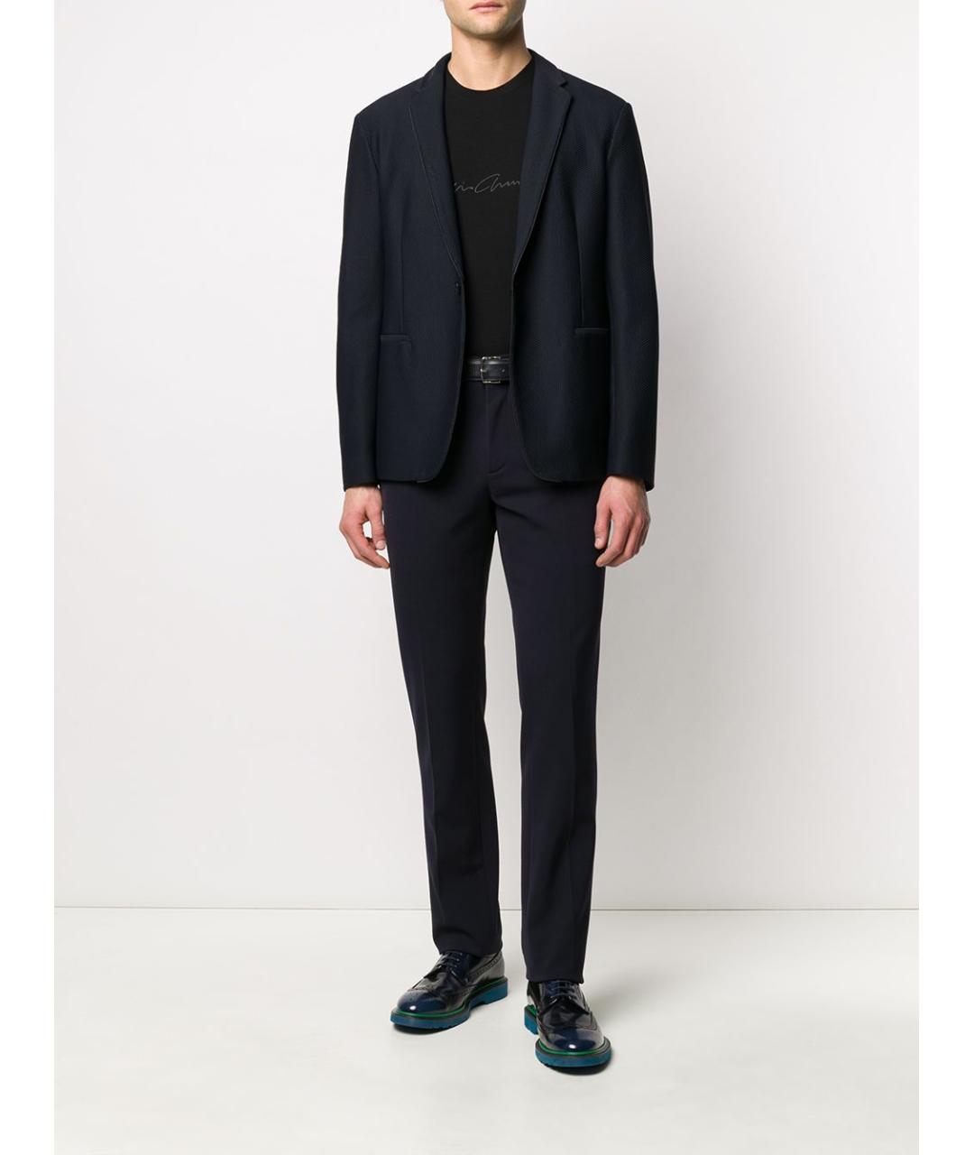 GIORGIO ARMANI Черная вискозная футболка, фото 5