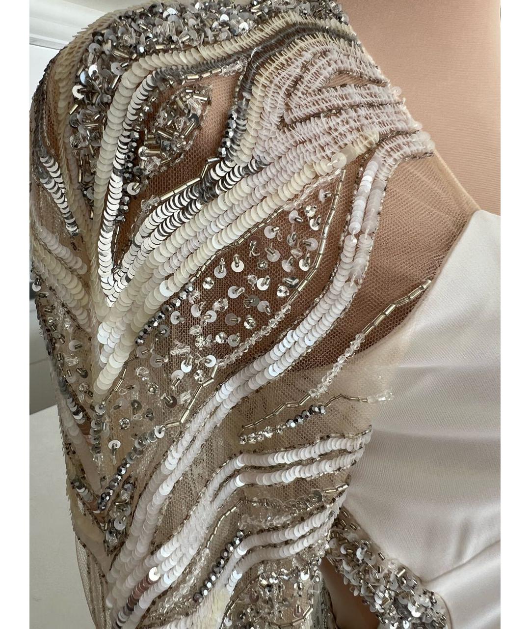 ROBERTO CAVALLI Белое вискозное вечернее платье, фото 7