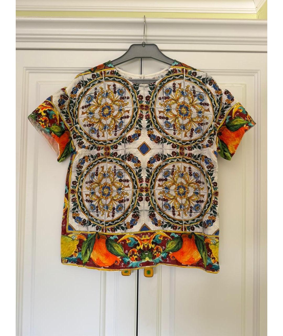 DOLCE&GABBANA Мульти хлопковая блузы, фото 7