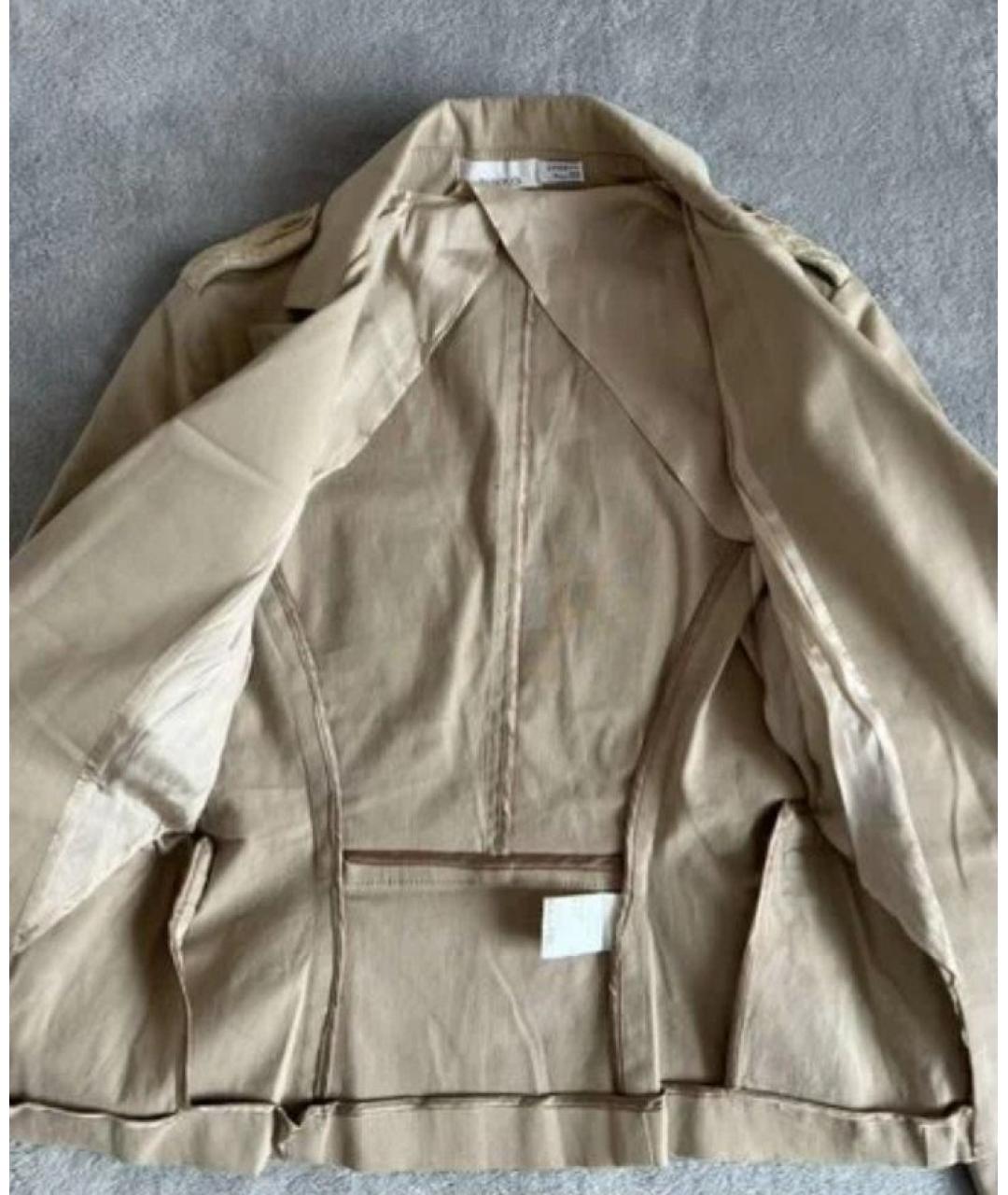 PINKO Бежевый ацетатный жакет/пиджак, фото 3