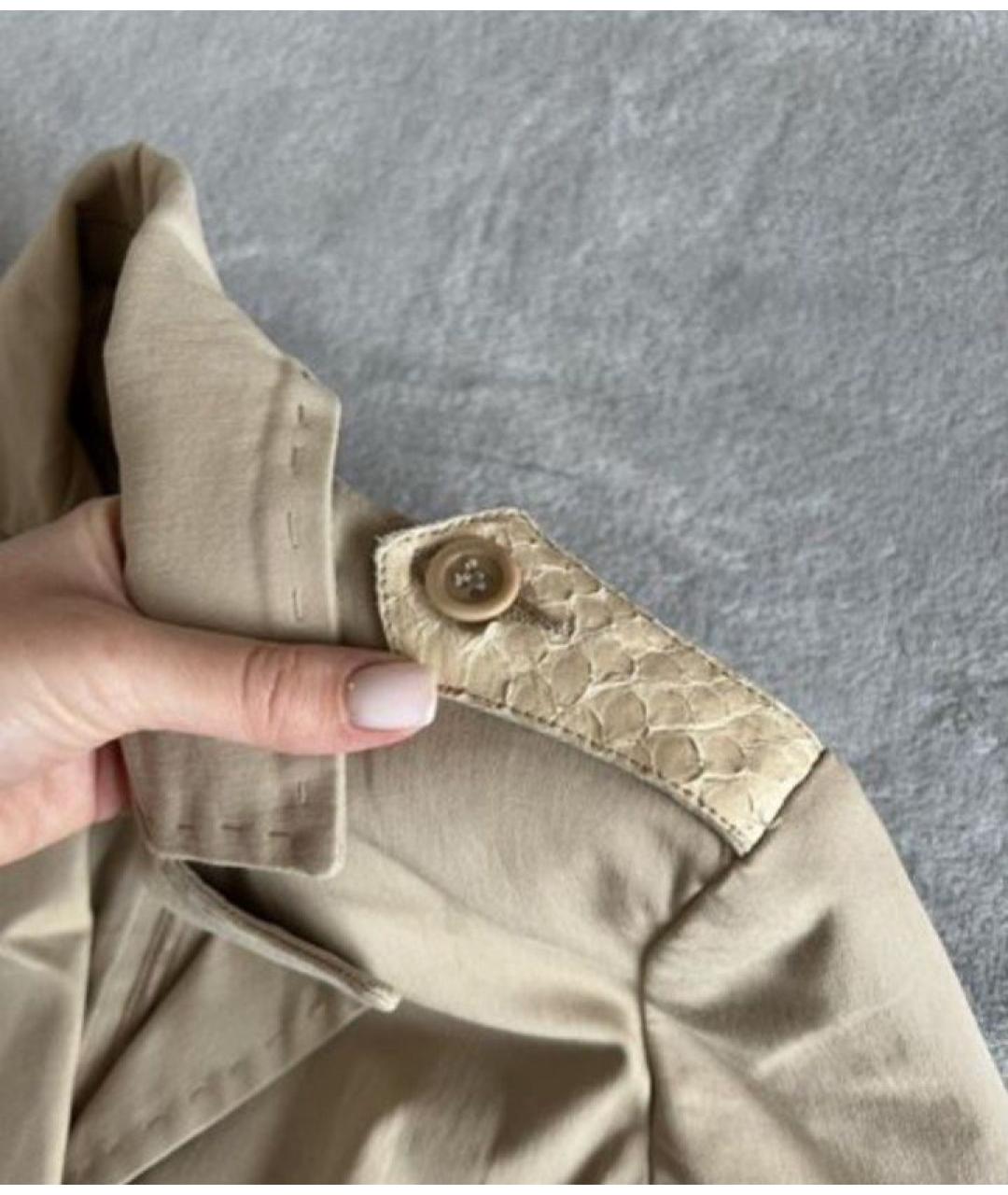 PINKO Бежевый ацетатный жакет/пиджак, фото 4