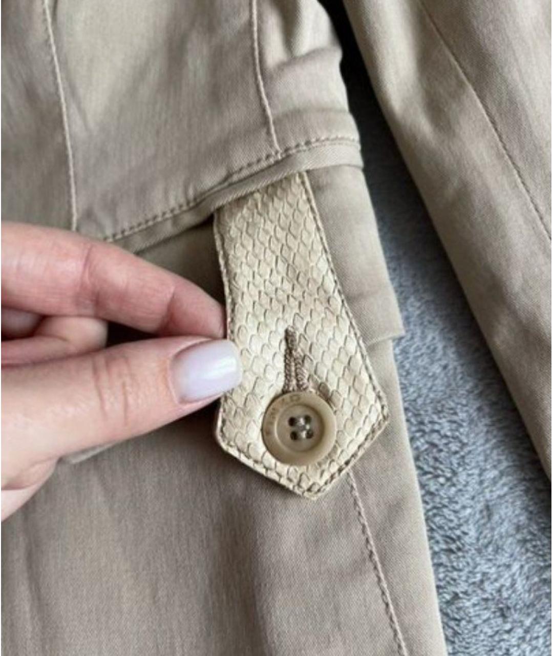 PINKO Бежевый ацетатный жакет/пиджак, фото 5